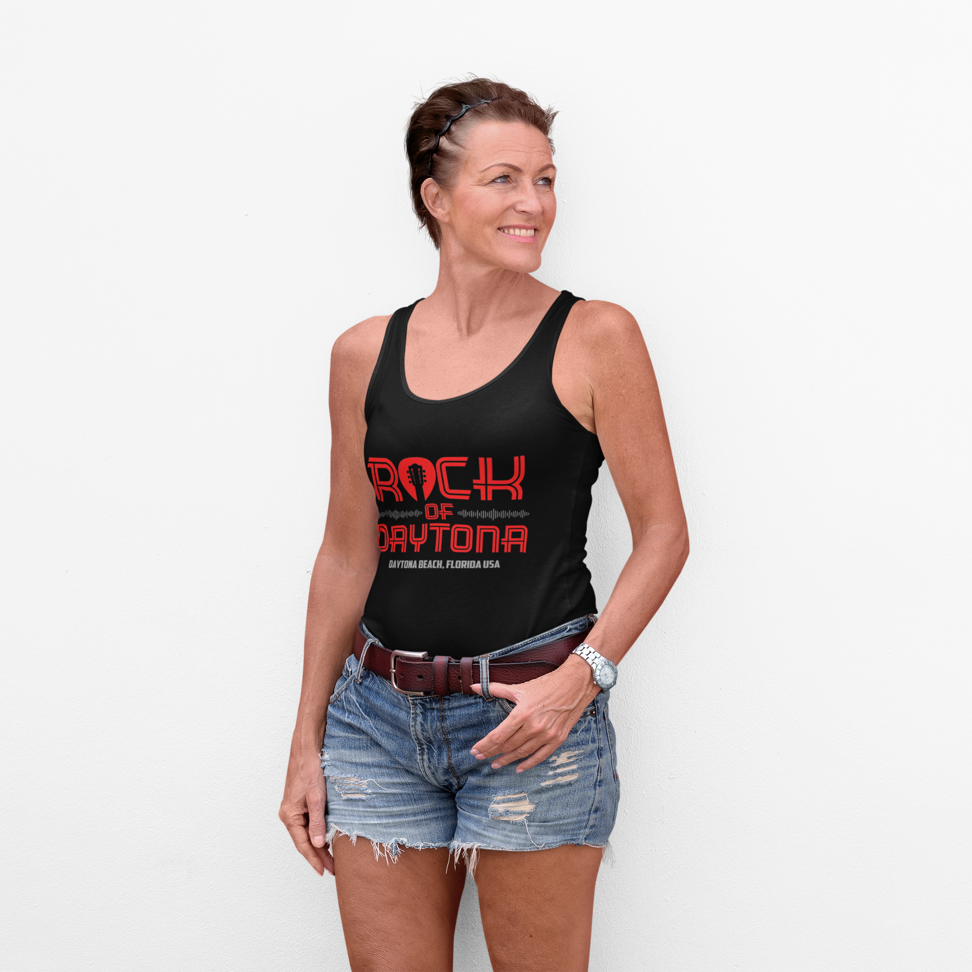 Rock of Daytona Unisex Heavy Cotton Tank Top, Rock Merch, Summer Outfit, Gift for Music Lovers, Festival Wear, Beach Apparel product thumbnail image