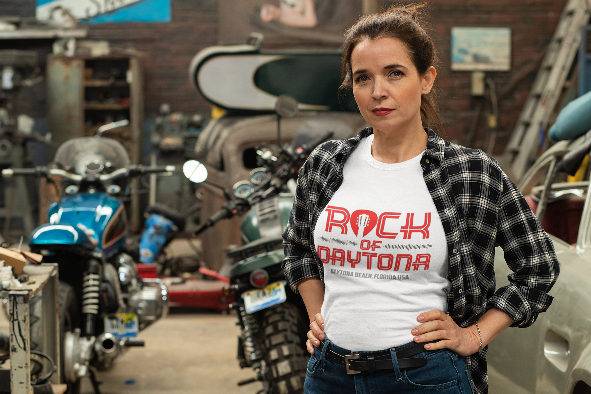 Rock of Daytona Unisex Light Color T-Shirt | Rock Radio Tee, Rock 'n Roll T-Shirt, Daytona Beach Apparel, Gift for Music Lovers, Beachwear product thumbnail image