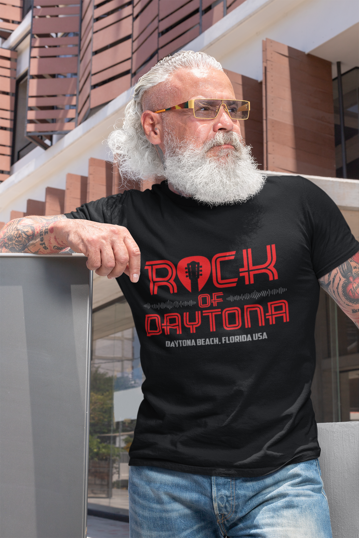 Rock of Daytona Unisex Dark T-Shirt | Rock Radio Shirt, Music Tee, Rock Music Apparel, Gifts for Music Lovers, Florida Souvenir, Daytona Beach product thumbnail image Rock of Daytona Unisex Dark T-Shirt | Rock Radio Shirt, Music Tee, Rock Music Apparel, Gifts for Music Lovers, Florida Souvenir, Daytona Beach product thumbnail image