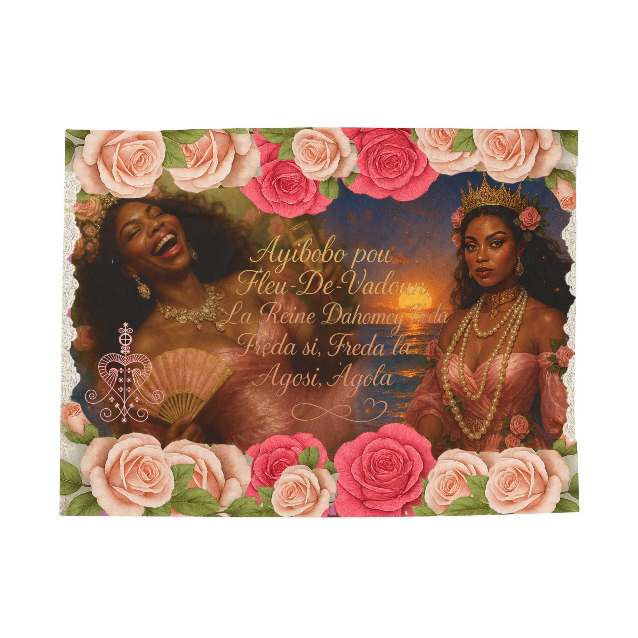 Velveteen Plush Blanket, Cozy Throw, Afrocentric Decor, Gift for Her, Home Comfort, Cultural Arts, Celebrations product thumbnail image