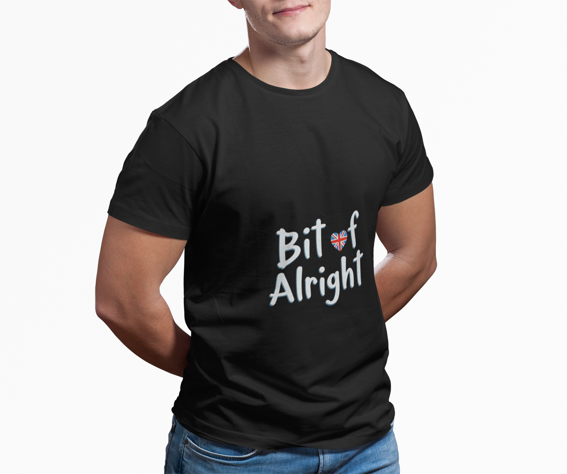 Unisex Heavy Cotton Tee – Bit of Alright, Casual Wear, Gift for Friends, Funny Graphic Tee, Everyday Comfort, Cool Trendy Shirt product thumbnail image