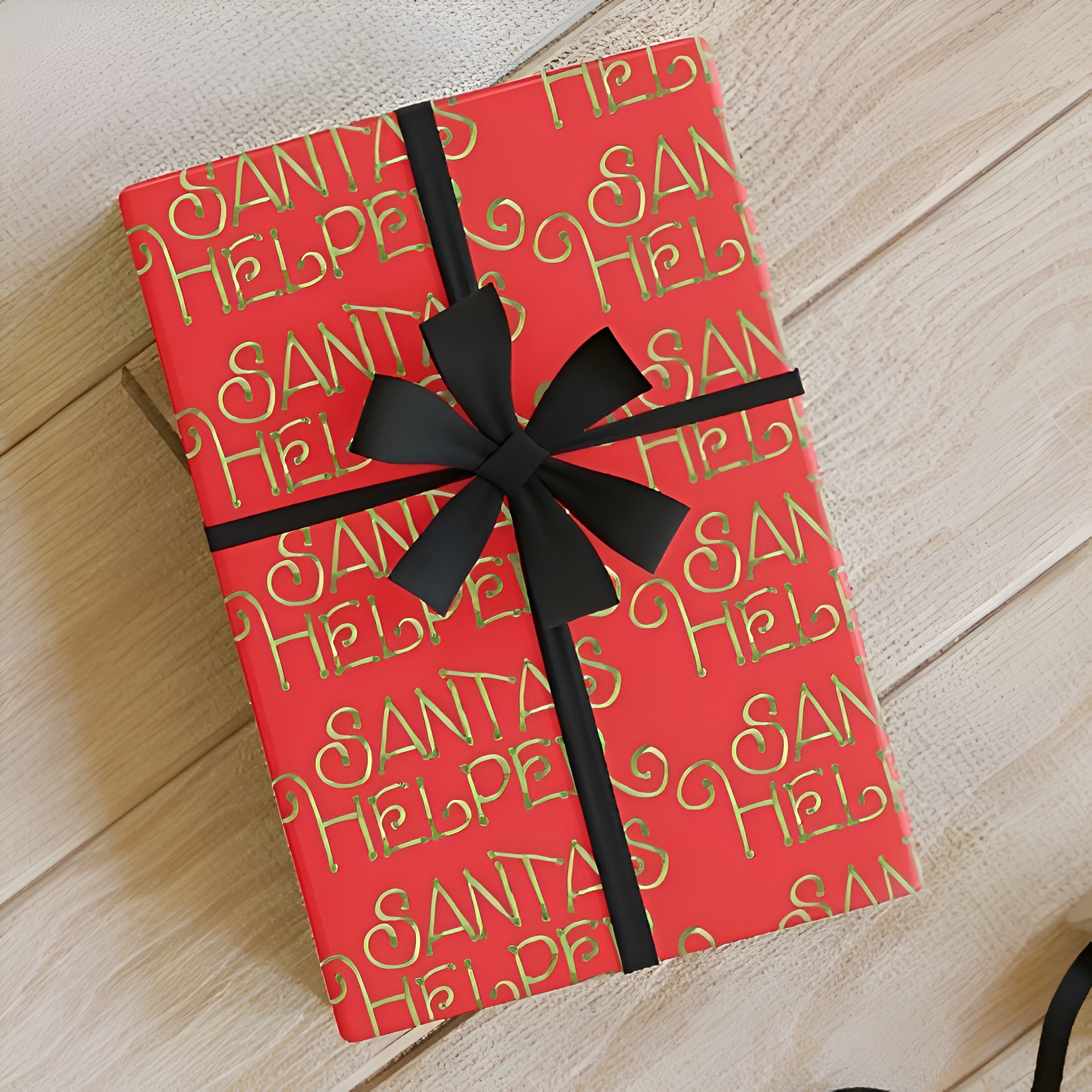 Santa's Helper Red- Holiday Gift Wrapping Paper Roll - Christmas Theme, Eco-friendly, Gift Wrap, Seasonal Décor, Party Supplies, Santa & Grinch Design product thumbnail image Santa's Helper Red- Holiday Gift Wrapping Paper Roll - Christmas Theme, Eco-friendly, Gift Wrap, Seasonal Décor, Party Supplies, Santa & Grinch Design product thumbnail image