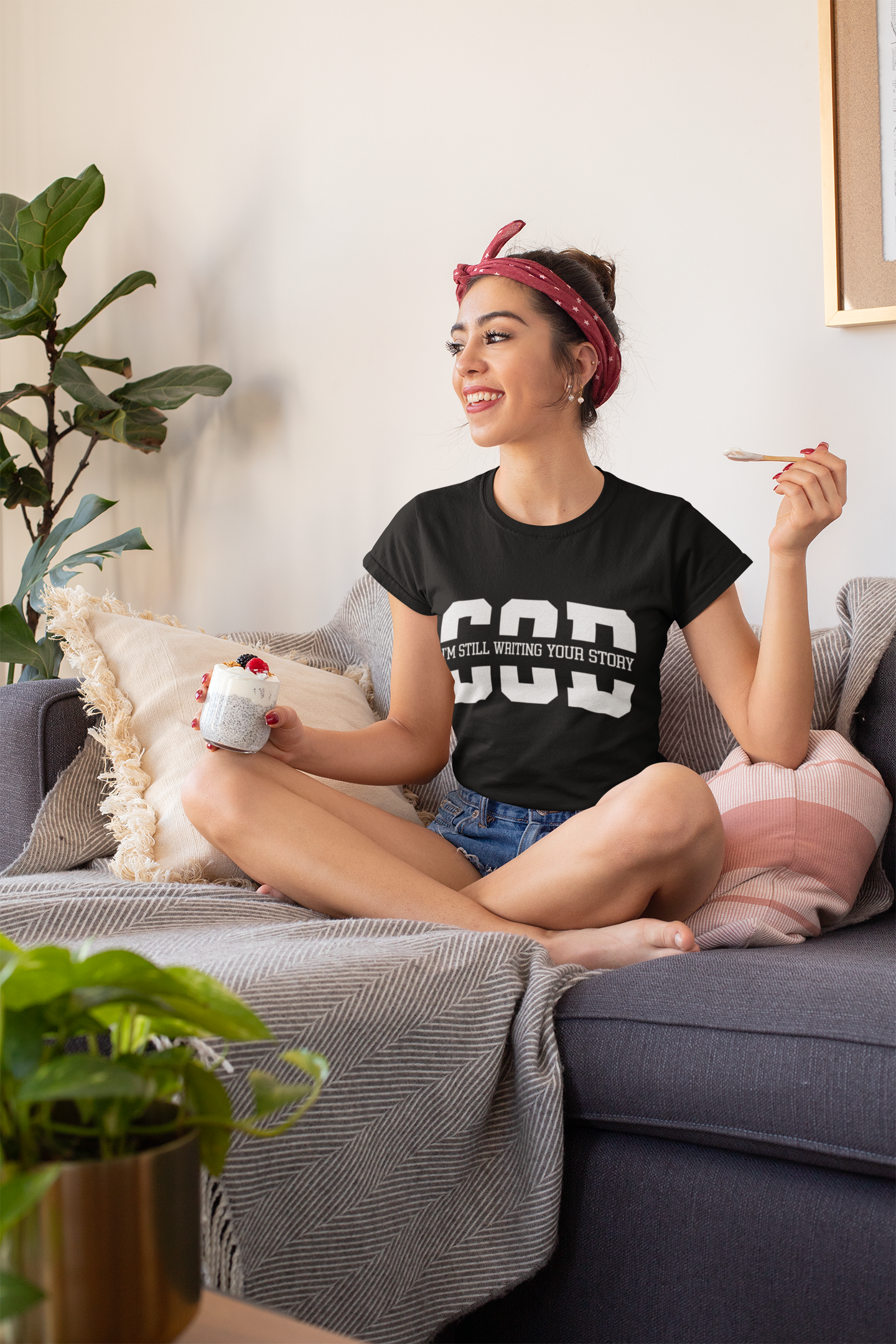 I'm Still Writing Your Story, GOD Inspirational Quote Tee, Comfort and Style for Writers, Gift for Book Lovers, Casual Wear, Spiritual, Everyday Comfort product thumbnail image