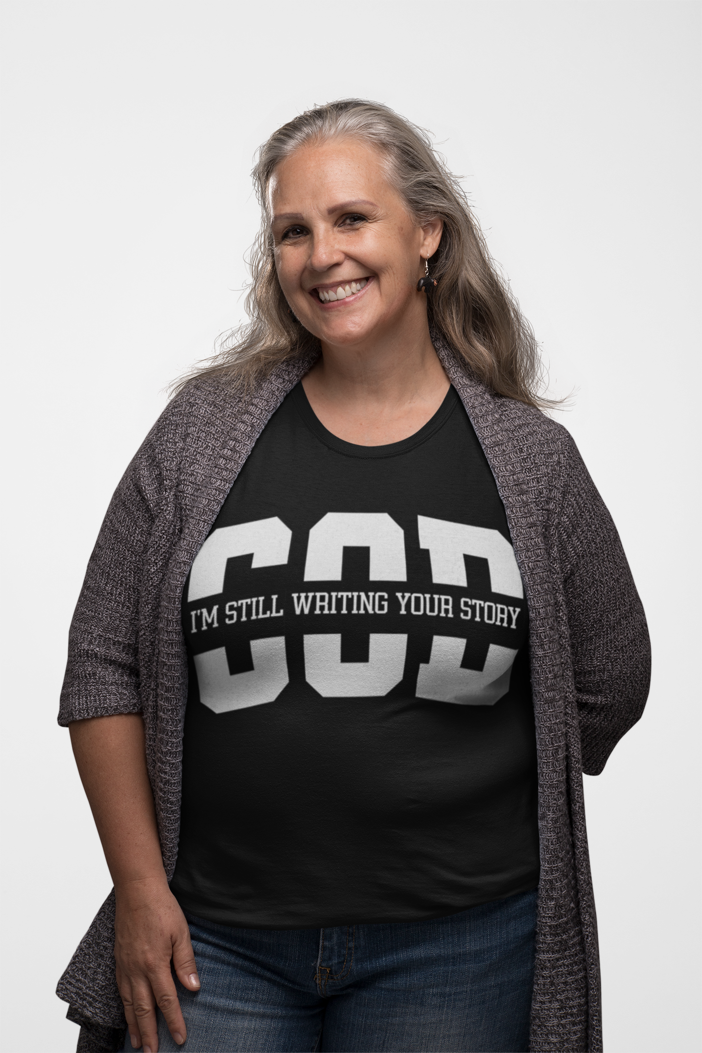 I'm Still Writing Your Story, GOD Inspirational Quote Tee, Comfort and Style for Writers, Gift for Book Lovers, Casual Wear, Spiritual, Everyday Comfort product thumbnail image