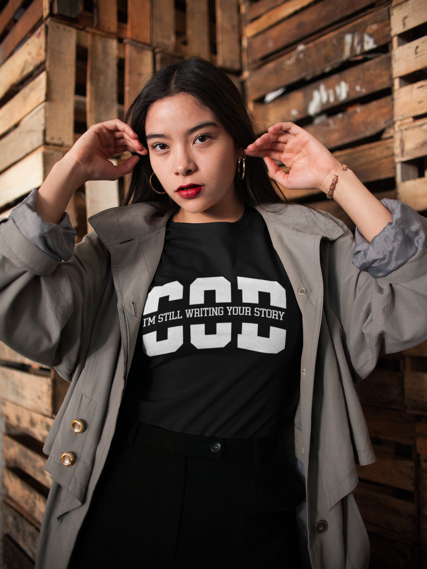 I'm Still Writing Your Story, GOD Inspirational Quote Tee, Comfort and Style for Writers, Gift for Book Lovers, Casual Wear, Spiritual, Everyday Comfort product thumbnail image