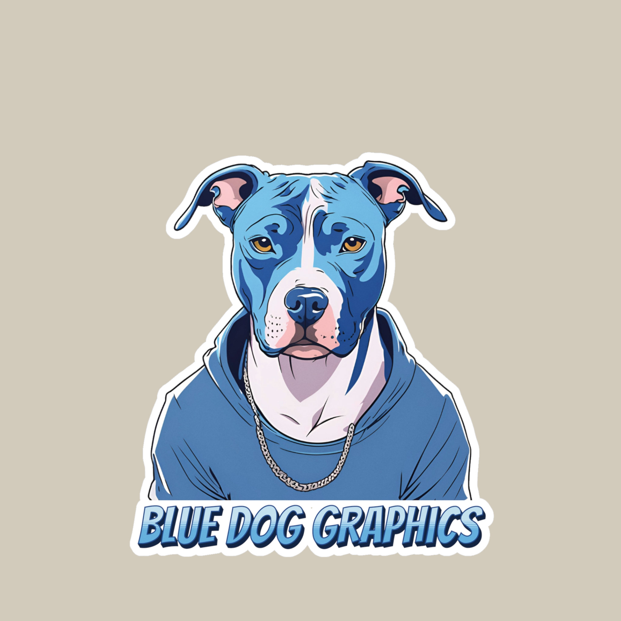 Blue Dog Graphics Kiss-Cut Vinyl Decals for Pet Lovers, Custom Stickers, Dog Décor, Car Accessories, Gift for Dog Owners, Vinyl Art