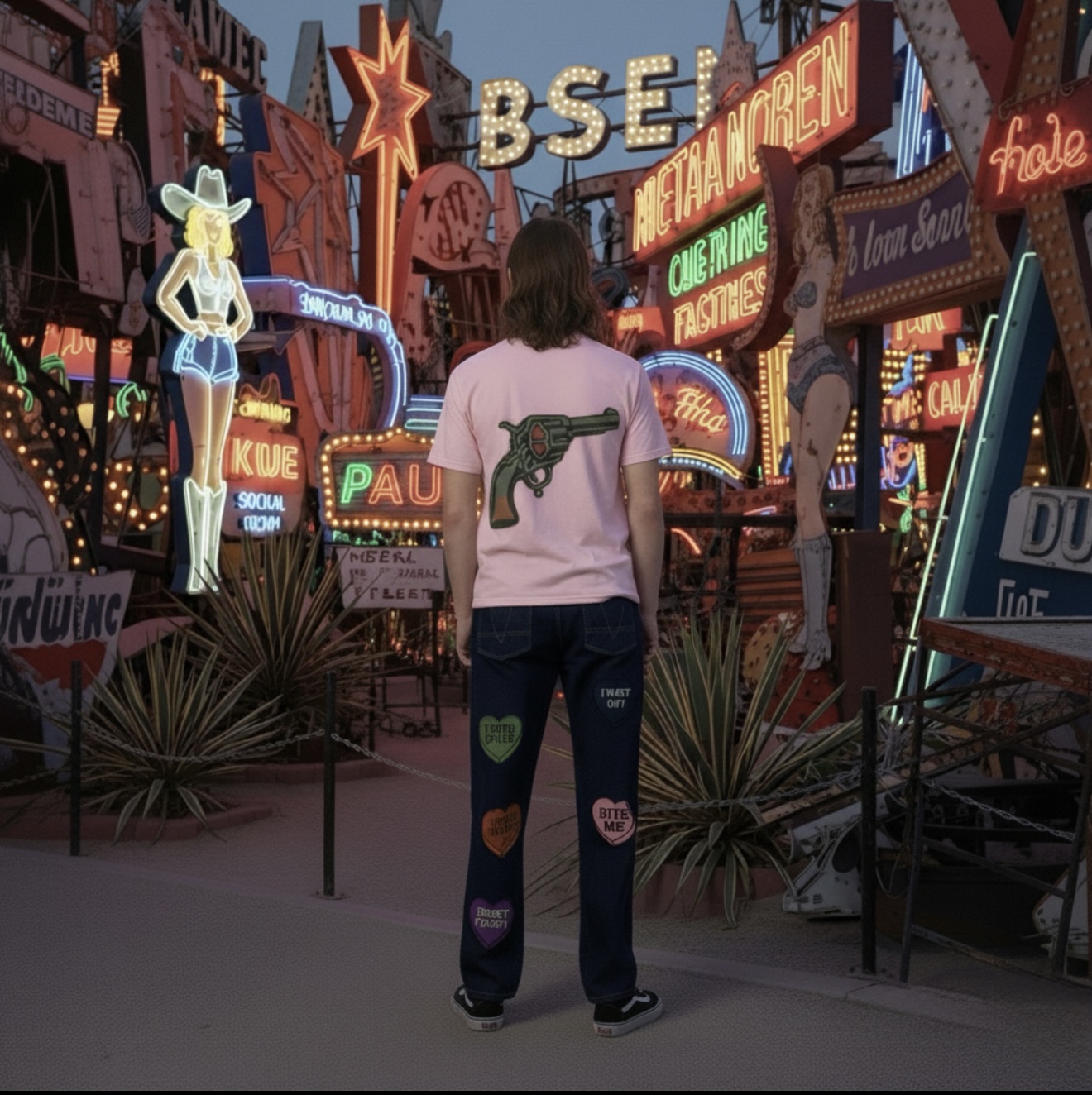 Unisex Tee: Love Like a Six Shooter T-Shirt - Cupid Cowgirl Design product thumbnail image Unisex Tee: Love Like a Six Shooter T-Shirt - Cupid Cowgirl Design product thumbnail image