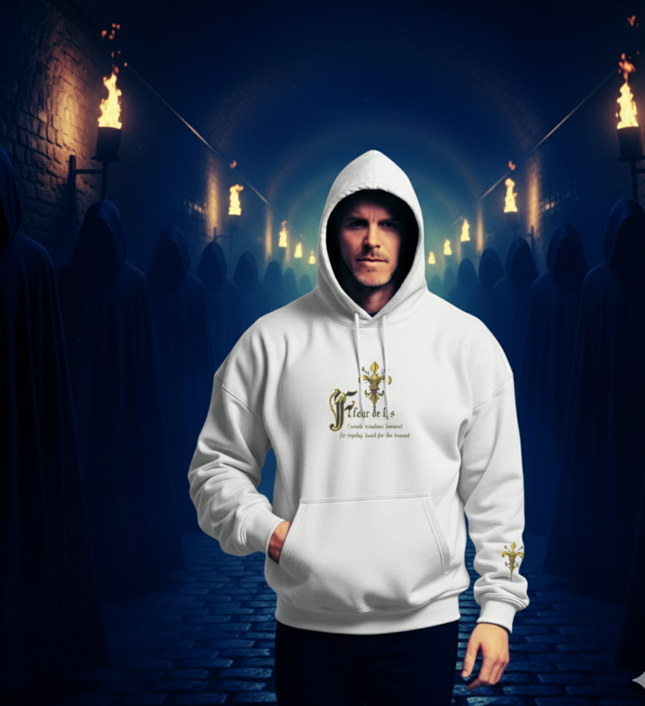 ZEAUXDIAC Fleur de Lis Hoodie | Mystical New Orleans Astrology Sweatshirt, Unisex Celestial Streetwear, perfect gift for the cosmically inclined and New Orleans fans alike product thumbnail image