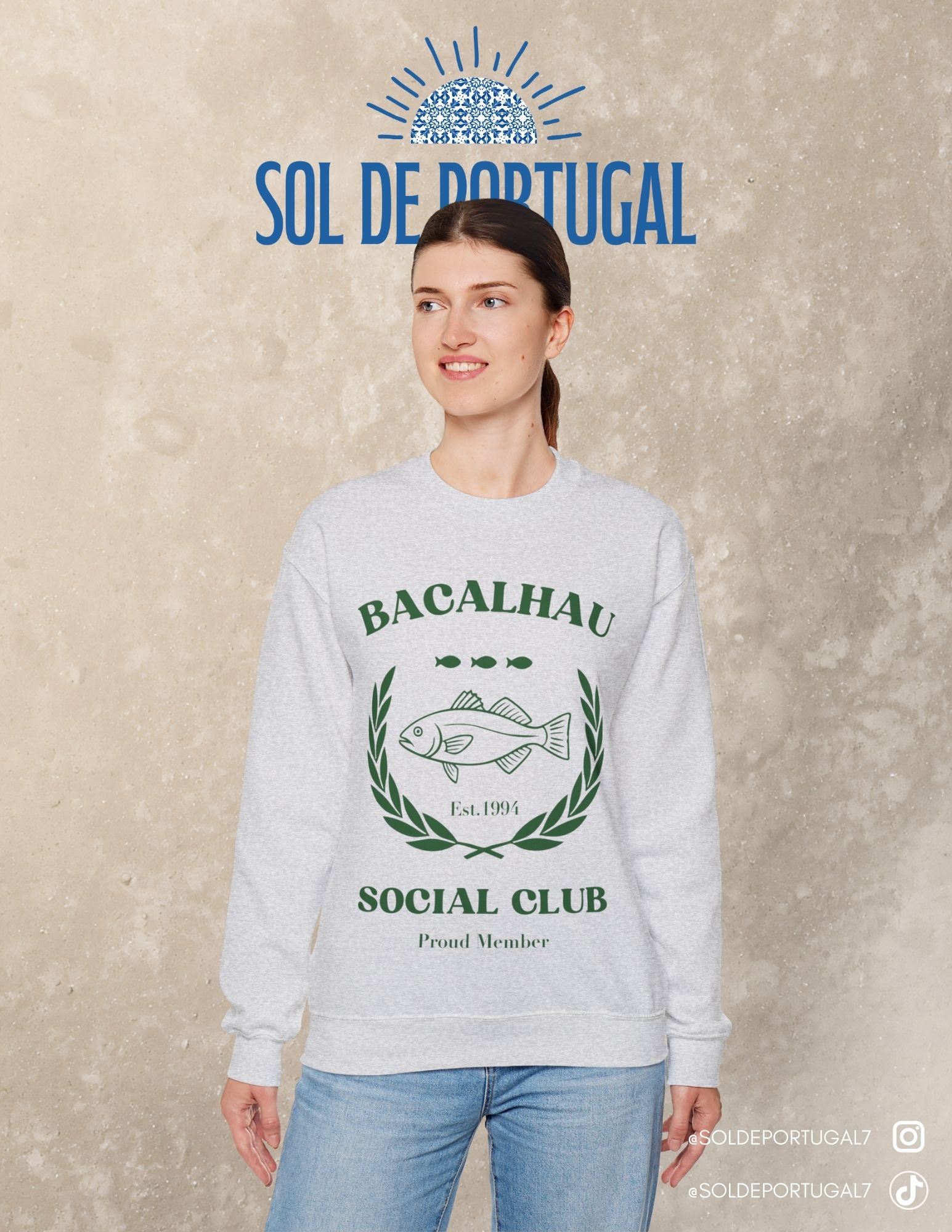 Bacalhau Social Club Crewneck Sweatshirt - Proud Member product thumbnail image Bacalhau Social Club Crewneck Sweatshirt - Proud Member product thumbnail image