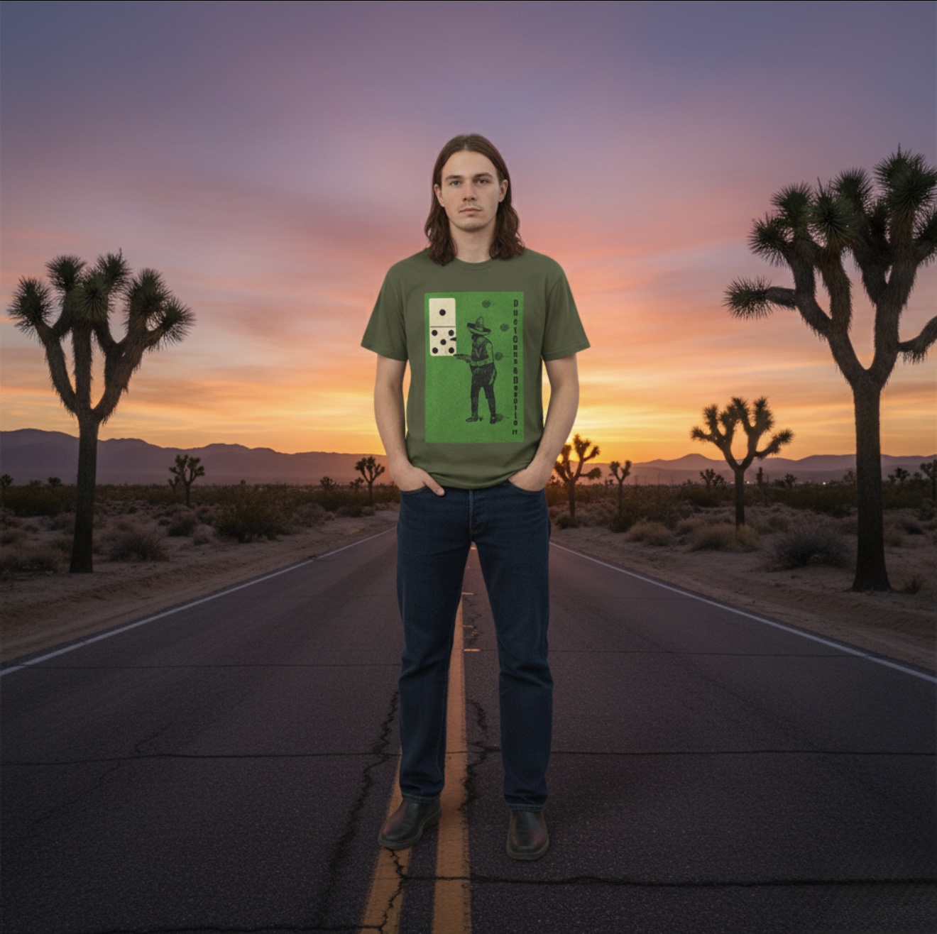 Unisex T-shirt Dust Guns Devotion Graphic Tee product thumbnail image Unisex T-shirt Dust Guns Devotion Graphic Tee product thumbnail image