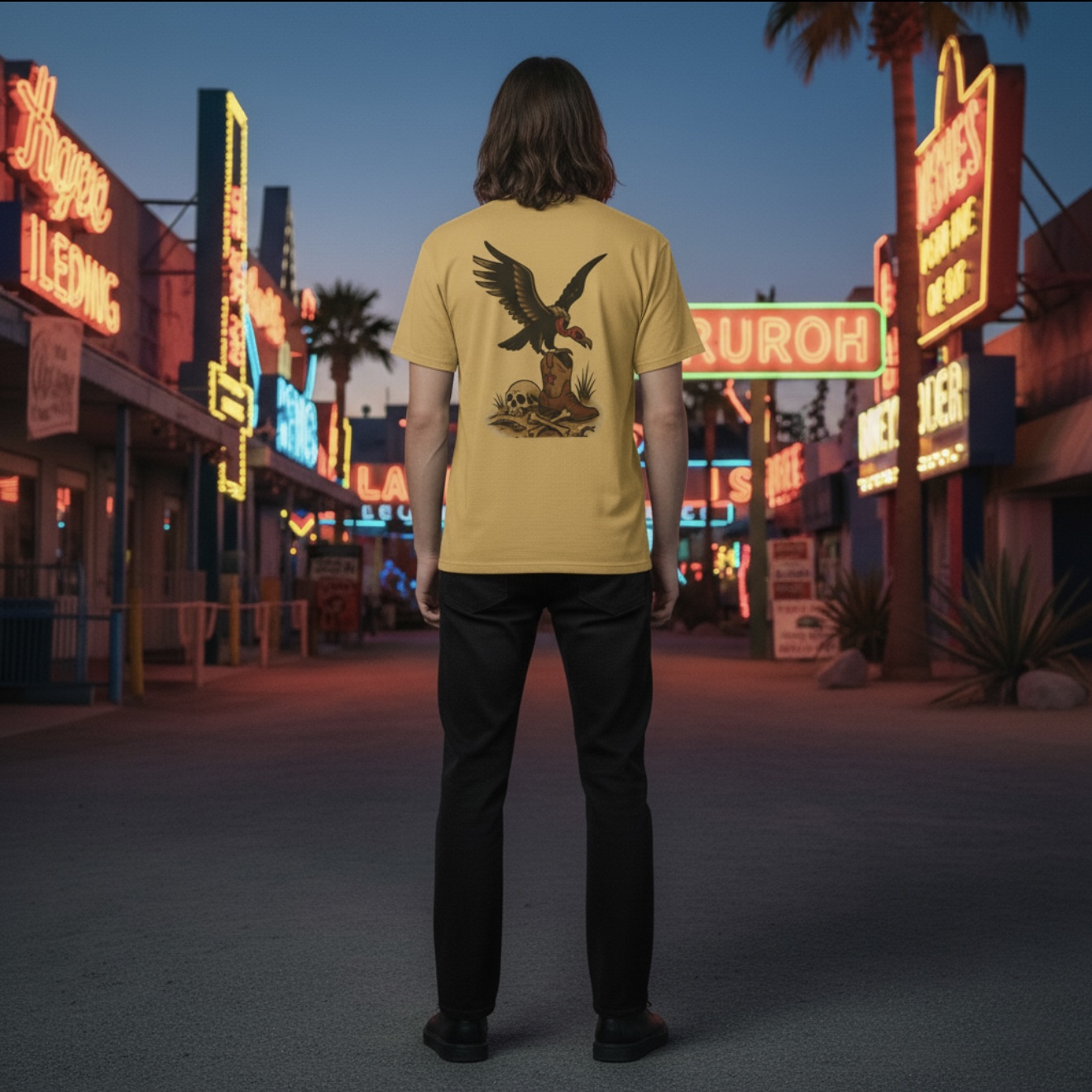 Vintage-Inspired Skull &amp; Vulture T-Shirt for the Bold Adventurer, Alternative Style, Unisex Apparel, Edgy Fashion Statement, Perfect [...] product thumbnail image