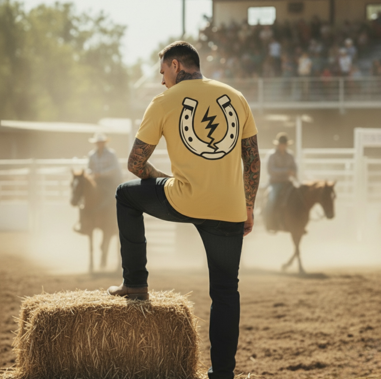 Wild Luck Graphic T-shirt, Unisex Trendy Tee, Vintage Western Style Top, Casual Apparel for All, Perfect Gift for Cowboys product thumbnail image Wild Luck Graphic T-shirt, Unisex Trendy Tee, Vintage Western Style Top, Casual Apparel for All, Perfect Gift for Cowboys product thumbnail image