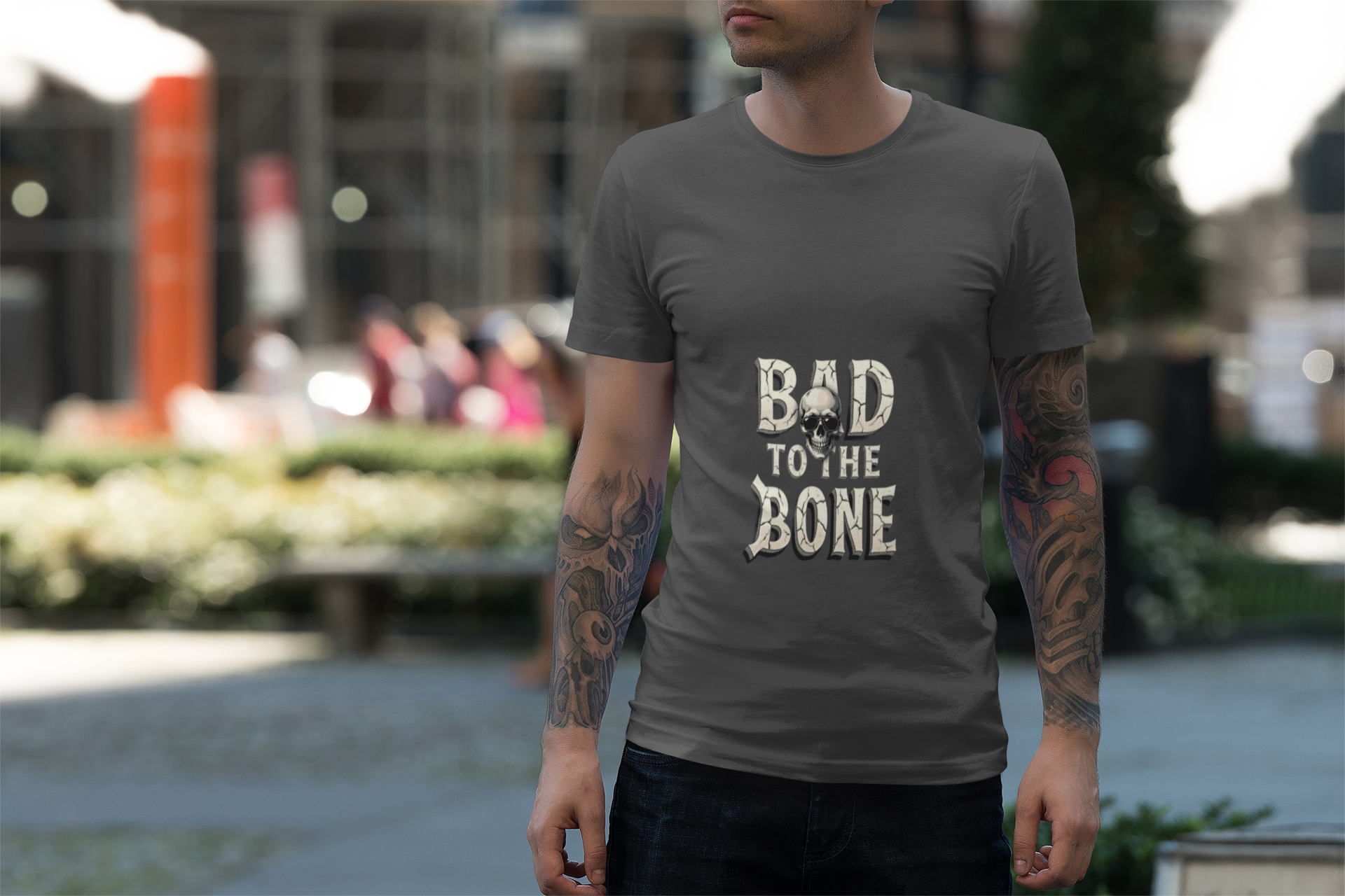 Bad to the Bone Men's Tee - Classic Rock Music Lover Gift product thumbnail image Bad to the Bone Men's Tee - Classic Rock Music Lover Gift product thumbnail image