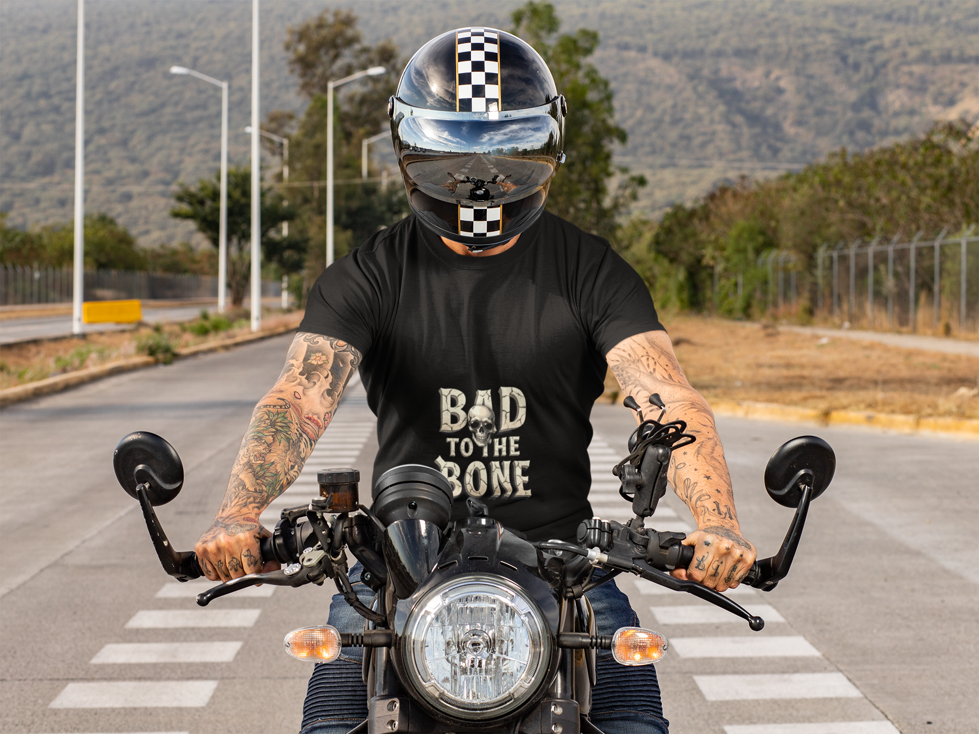 Bad to the Bone Men's Tee - Classic Rock Music Lover Gift product thumbnail image Bad to the Bone Men's Tee - Classic Rock Music Lover Gift product thumbnail image