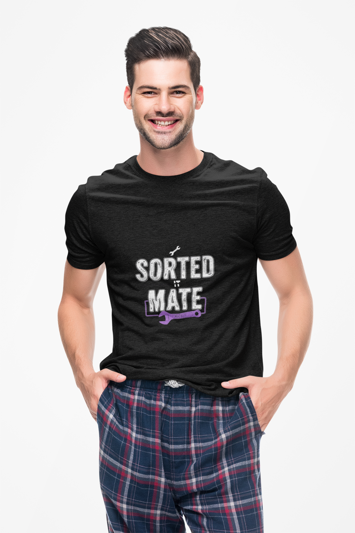Men's Casual Humor Tee – Sorted Mate Heavy Cotton, Perfect Gift Idea product thumbnail image
