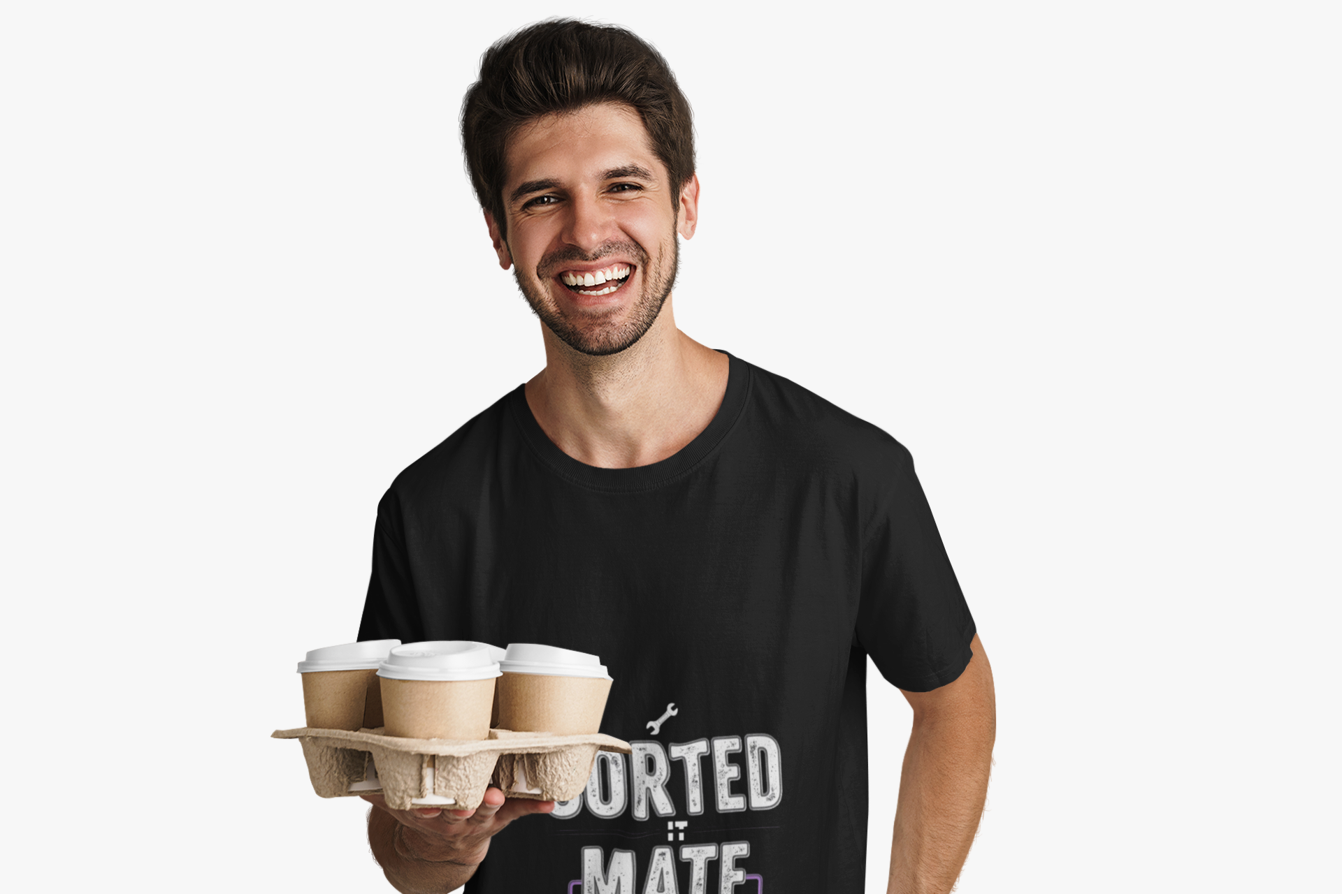 Men's Casual Humor Tee – Sorted Mate Heavy Cotton, Perfect Gift Idea product thumbnail image