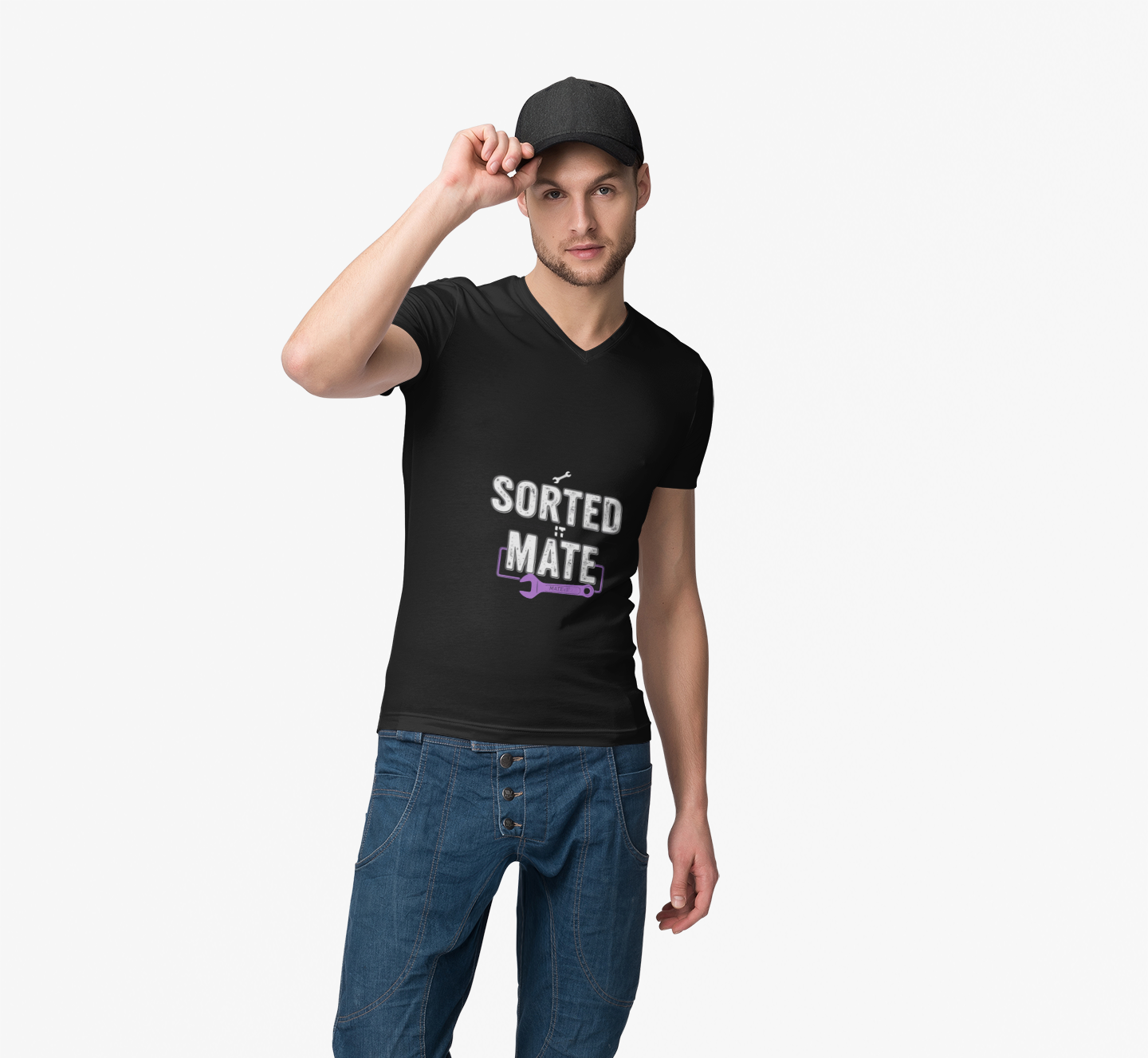 Men's Casual Humor Tee – Sorted Mate Heavy Cotton, Perfect Gift Idea product thumbnail image
