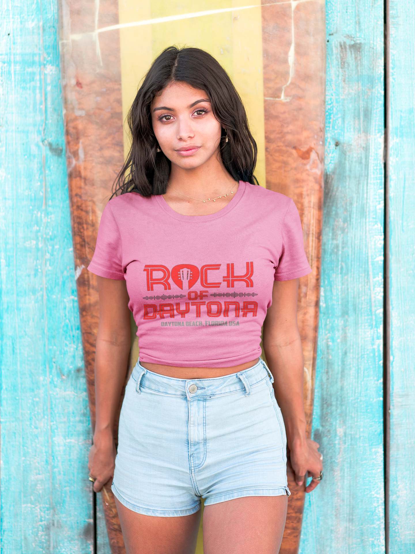 Daytona Rock Women's Tee, Casual Summer Top, Rock Music Shirt, Beachwear, Vacation Outfit, Gift for Concert Lovers product thumbnail image