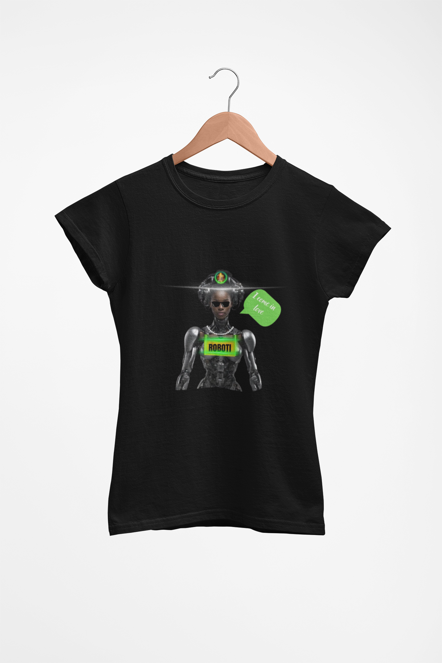 AI-Inspired Unisex T-Shirt, Spread Love Tee, Tech Lover Gift, Cute Robot Shirt, Fun Cotton Top, Unique Graphic Tee product thumbnail image