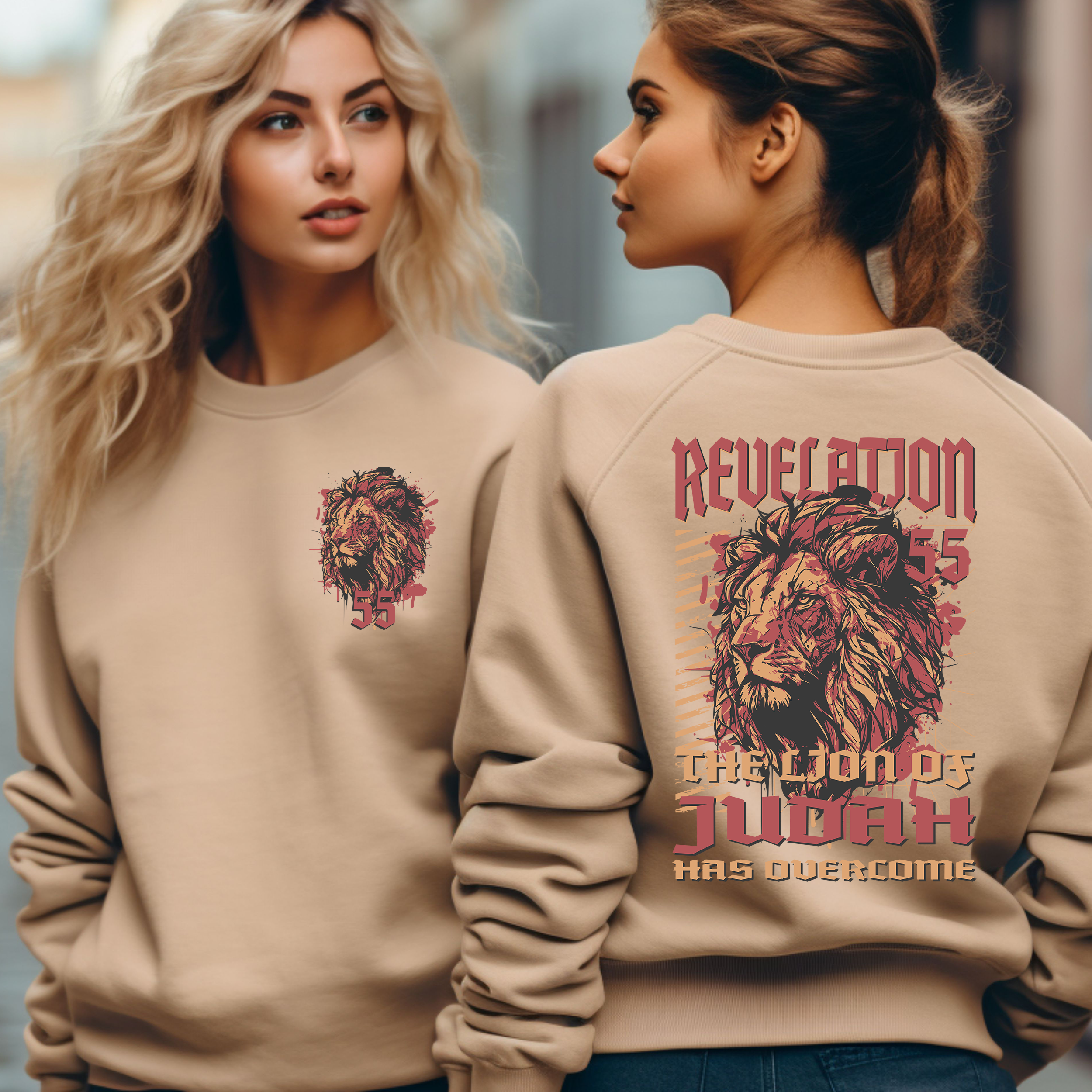 Revelation 5:5 - The Lion of Judah Has Overcome Sweatshirt product thumbnail image Revelation 5:5 - The Lion of Judah Has Overcome Sweatshirt product thumbnail image