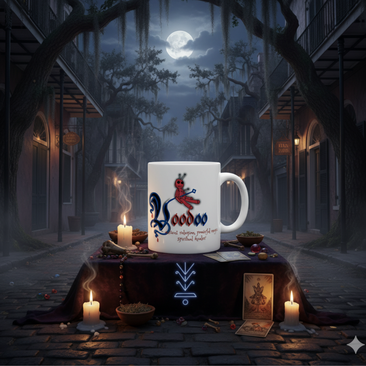 ZEAUXDIAC Voodoo Ceramic Mug - Spiritual Healer Coffee Cup, Witchcraft Gift, Unique Tea Cup, Home Decor, Halloween Present