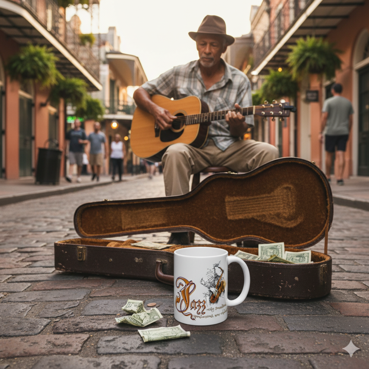 ZEAUXDIAC Jazz  Mug | Celestial Astrology &amp; New Orleans Art Ceramic Mug - Perfect for Coffee Lovers, Musicians, Jazz Enthusiasts, Gift for Him/Her, Unique Home Decor
