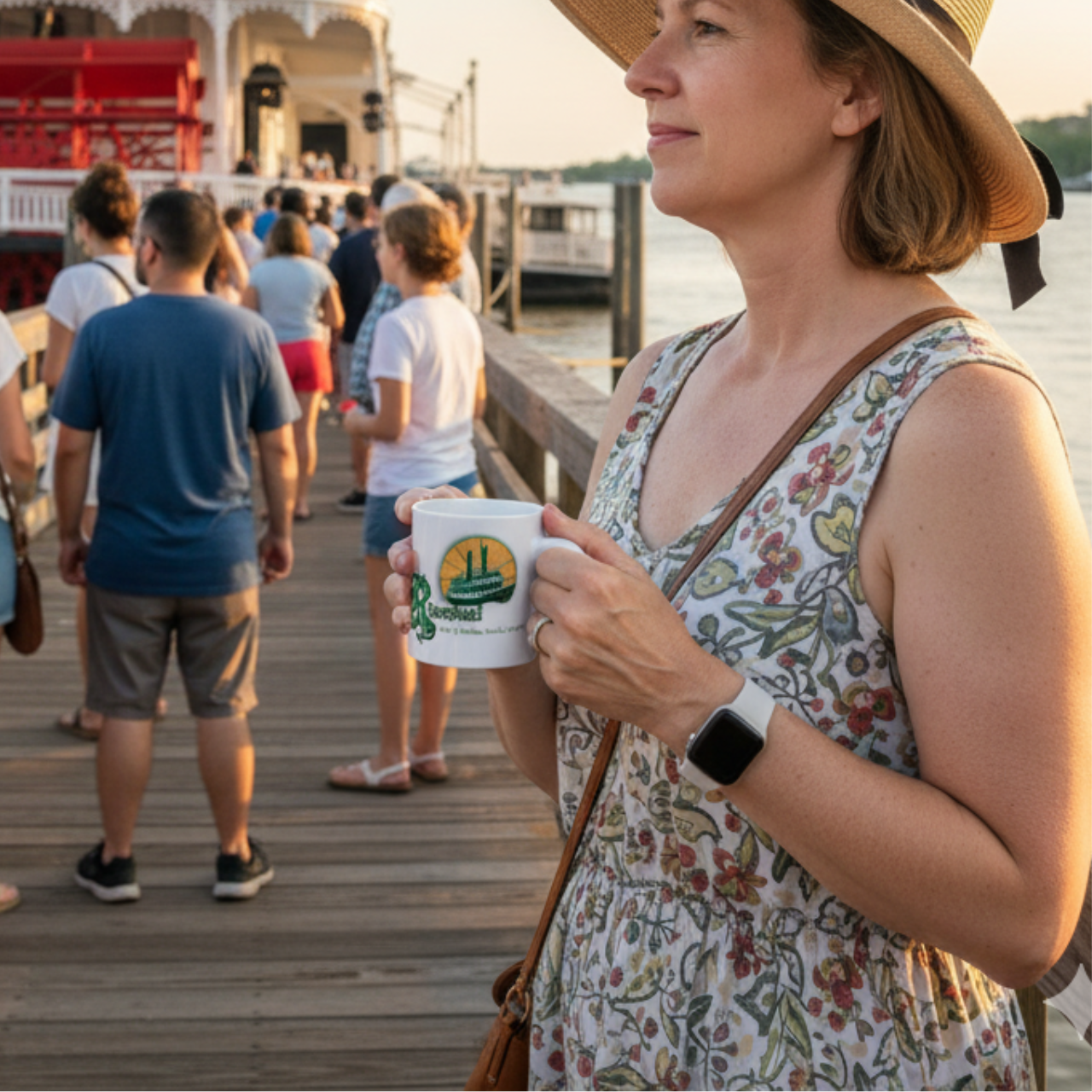 ZEAUXDIAC Riverboat Vintage Ceramic Mug & New Orleans Art Coffee Cup - Perfect Gift for River Travelers, Coffee Lovers, and Boating Enthusiasts product thumbnail image ZEAUXDIAC Riverboat Vintage Ceramic Mug & New Orleans Art Coffee Cup - Perfect Gift for River Travelers, Coffee Lovers, and Boating Enthusiasts product thumbnail image