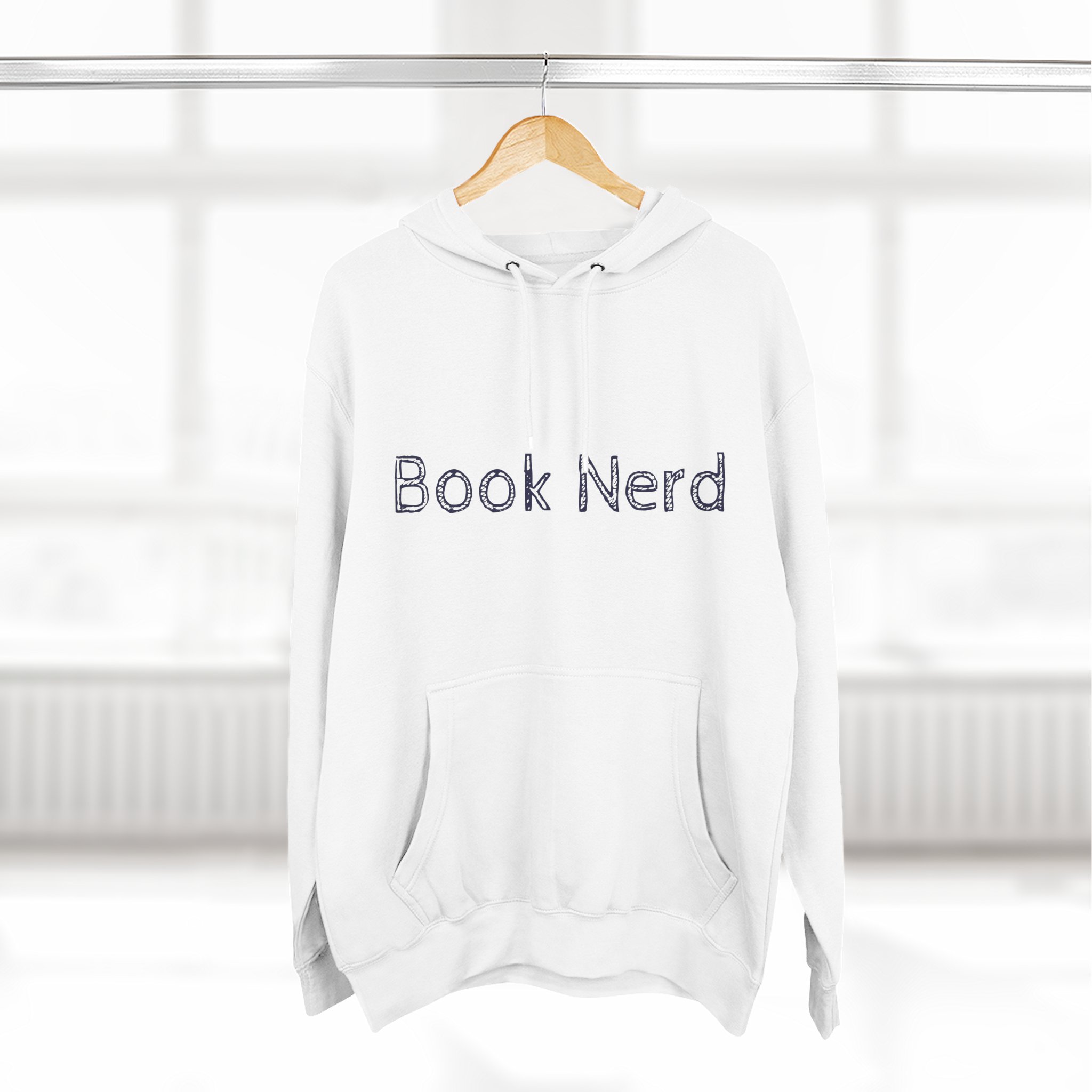 "Book Nerd" Three-Panel Fleece Hoodie product thumbnail image