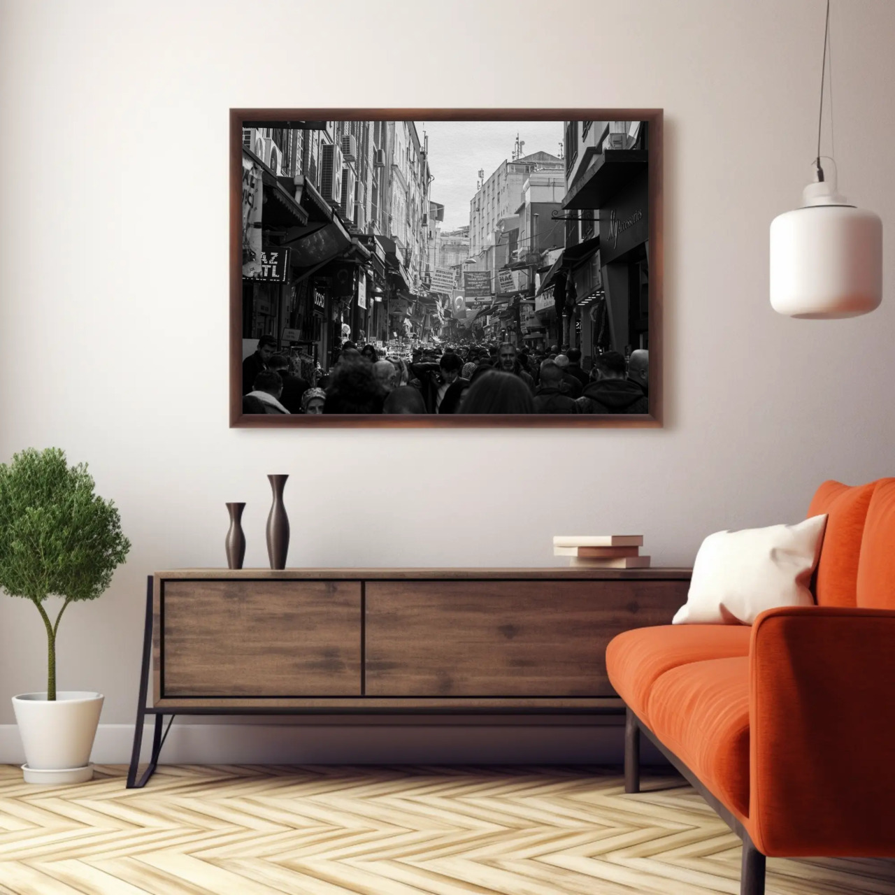 Monochrome Cityscape Art Print, Framed Wall Decor, Black and White Photography, Home Gallery, Urban Vibes product thumbnail image