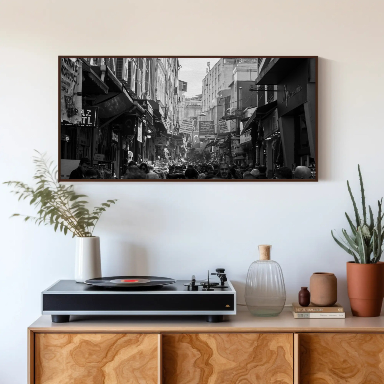 Monochrome Cityscape Art Print, Framed Wall Decor, Black and White Photography, Home Gallery, Urban Vibes product thumbnail image