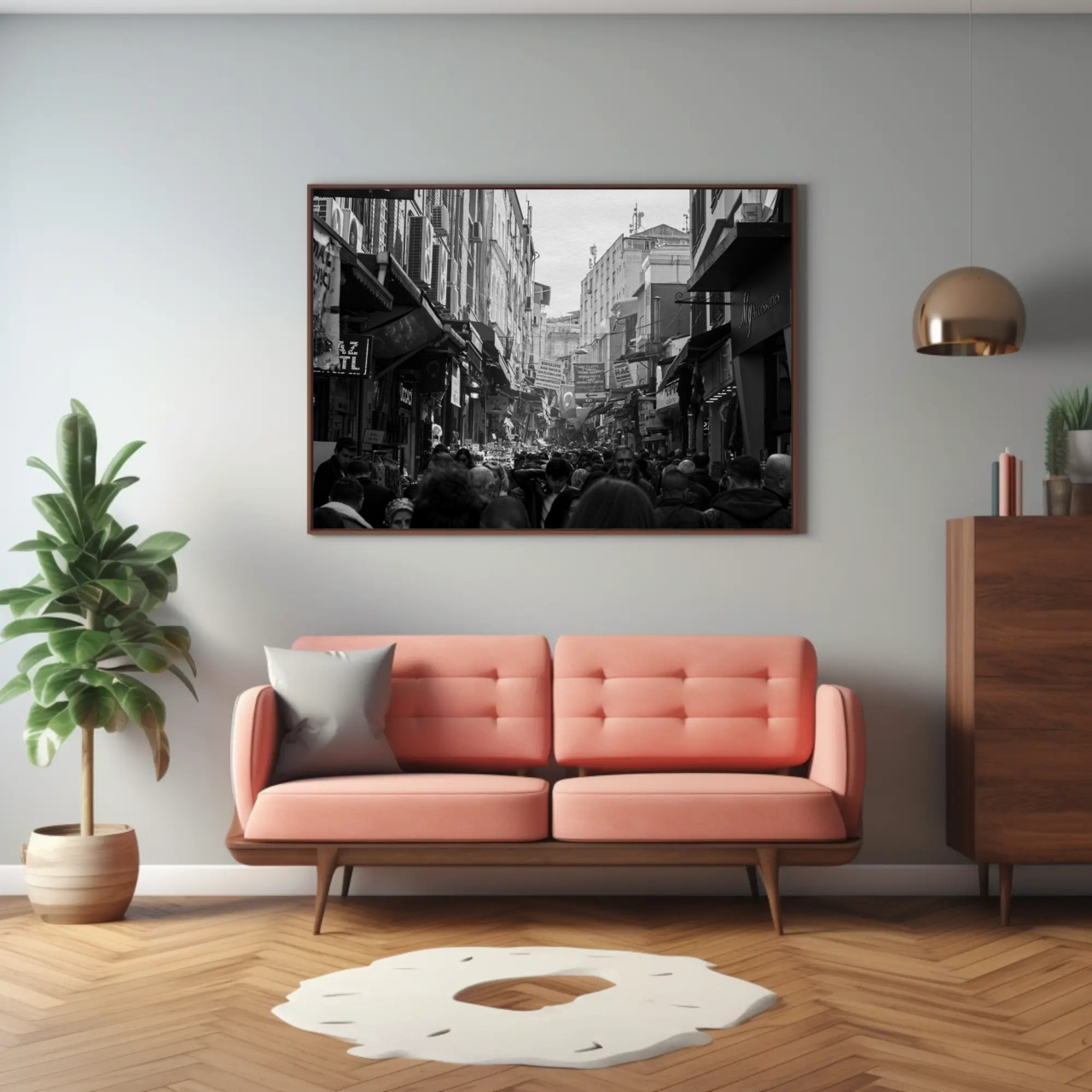 Monochrome Cityscape Art Print, Framed Wall Decor, Black and White Photography, Home Gallery, Urban Vibes product thumbnail image