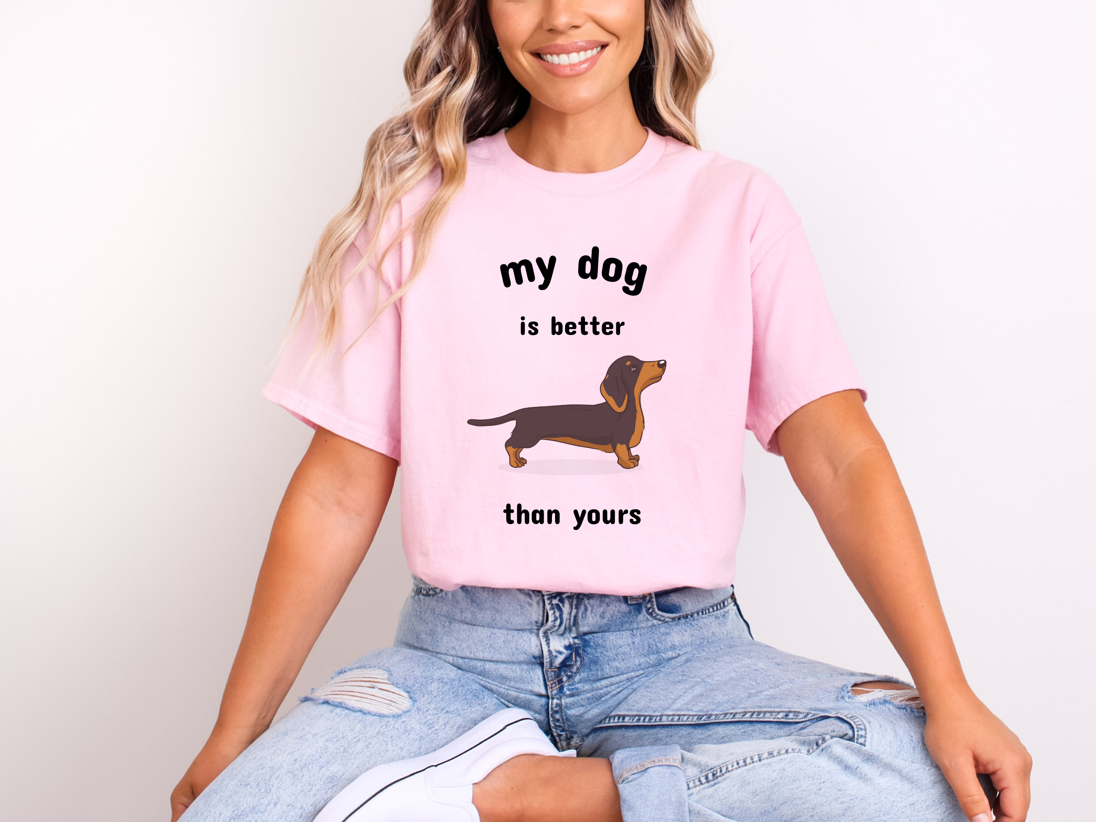 Funny Dog T-Shirt, Dachshund Shirt, Dog Mom Shirt, Unisex T-Shirt, Pet Lover Gift, Gift for Dog Owner, Dachshund Tee, Wiener Dog T-shirt product thumbnail image Funny Dog T-Shirt, Dachshund Shirt, Dog Mom Shirt, Unisex T-Shirt, Pet Lover Gift, Gift for Dog Owner, Dachshund Tee, Wiener Dog T-shirt product thumbnail image