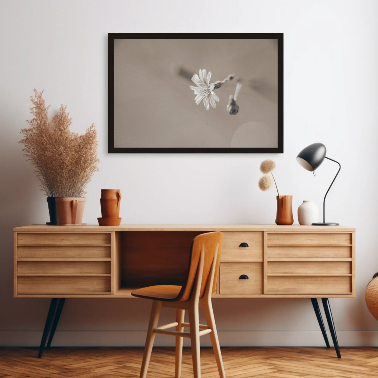 Elegant Floral Fine Art Prints in Passepartout Frame, Home Decor, Gift for Art Lovers, Modern Wall Art, Minimalist Art Piece product thumbnail image