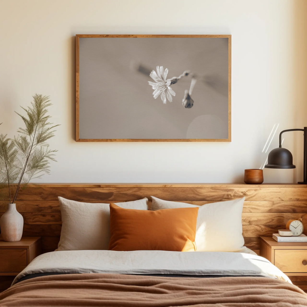 Elegant Floral Fine Art Prints in Passepartout Frame, Home Decor, Gift for Art Lovers, Modern Wall Art, Minimalist Art Piece product thumbnail image