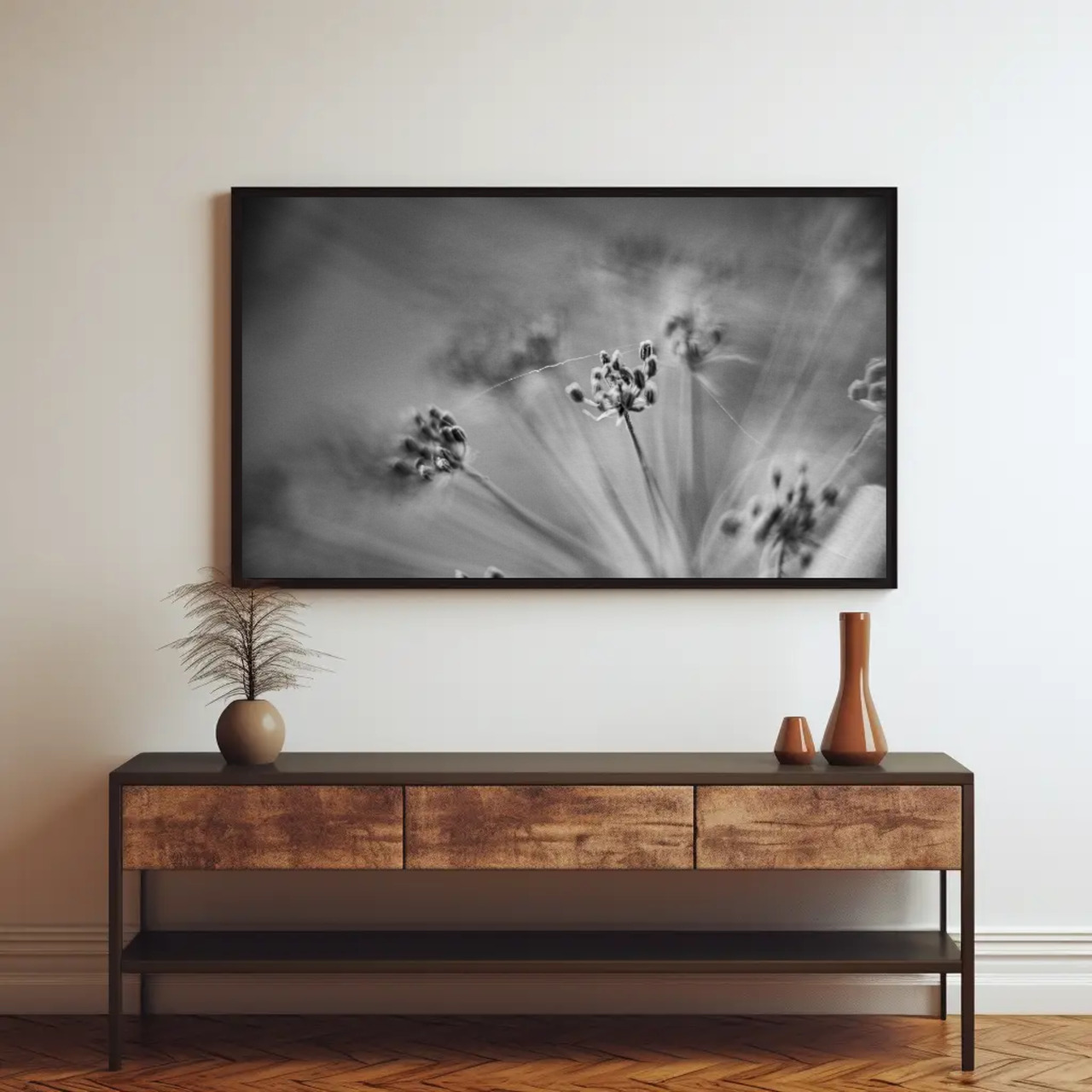 Elegant Floral Art Prints, Black and White Wall Decor, Home Office Decoration, Minimalist Artwork, Gift for Art Lovers product thumbnail image