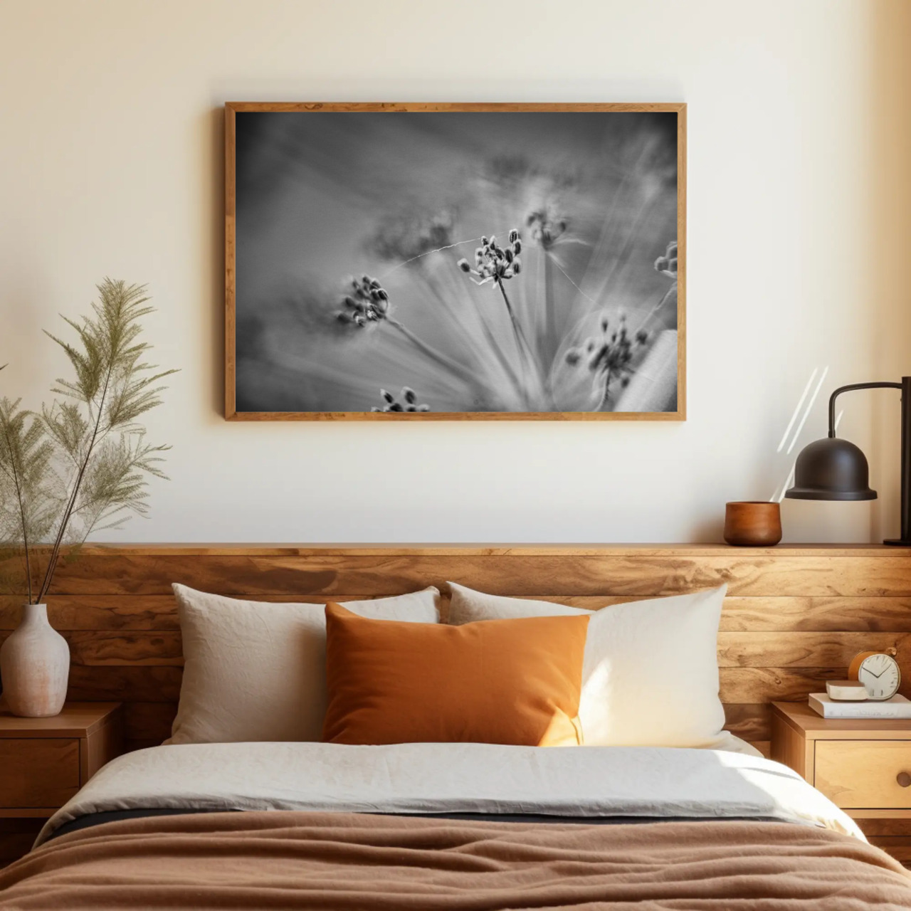 Elegant Floral Art Prints, Black and White Wall Decor, Home Office Decoration, Minimalist Artwork, Gift for Art Lovers product thumbnail image