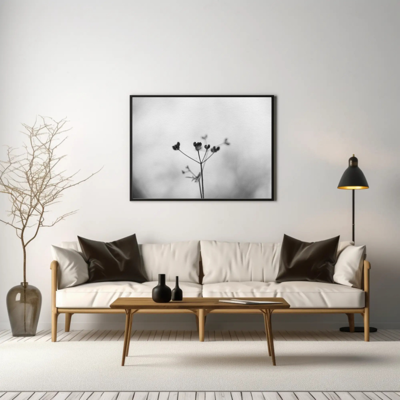 Elegant Black &amp; White Fine Art Prints - Nature Decor, Minimalist Wall Art, Home Decor, Gift for Her, Floral Art product thumbnail image