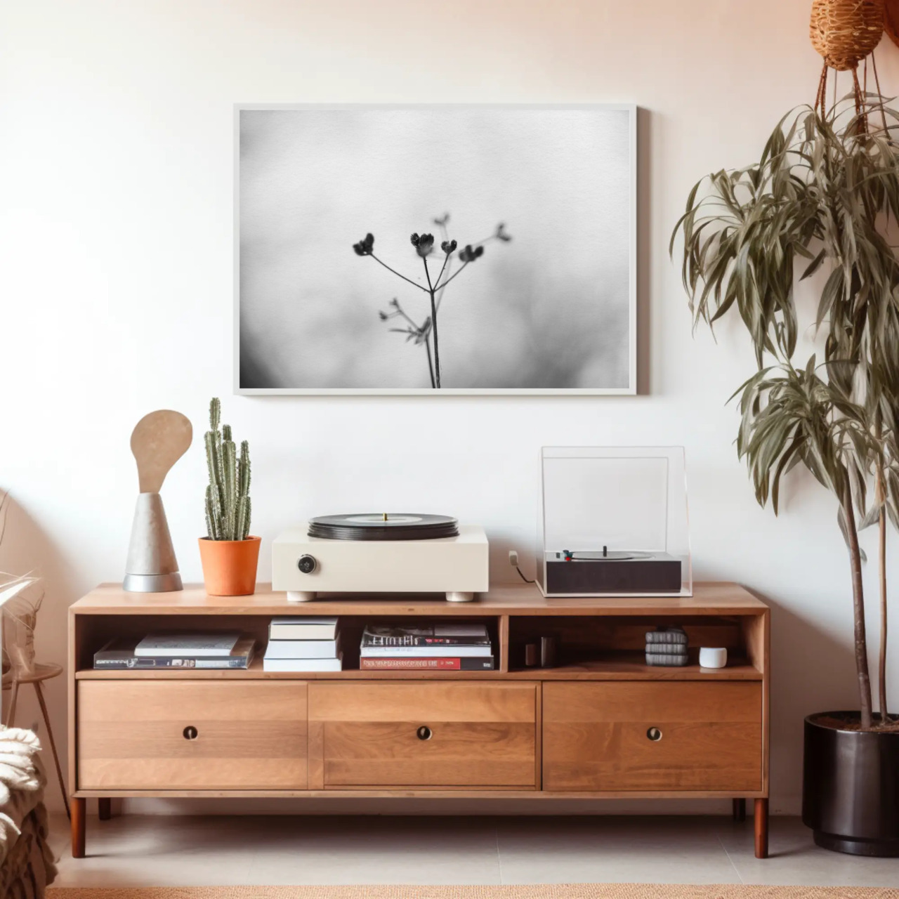 Elegant Black &amp; White Fine Art Prints - Nature Decor, Minimalist Wall Art, Home Decor, Gift for Her, Floral Art product thumbnail image