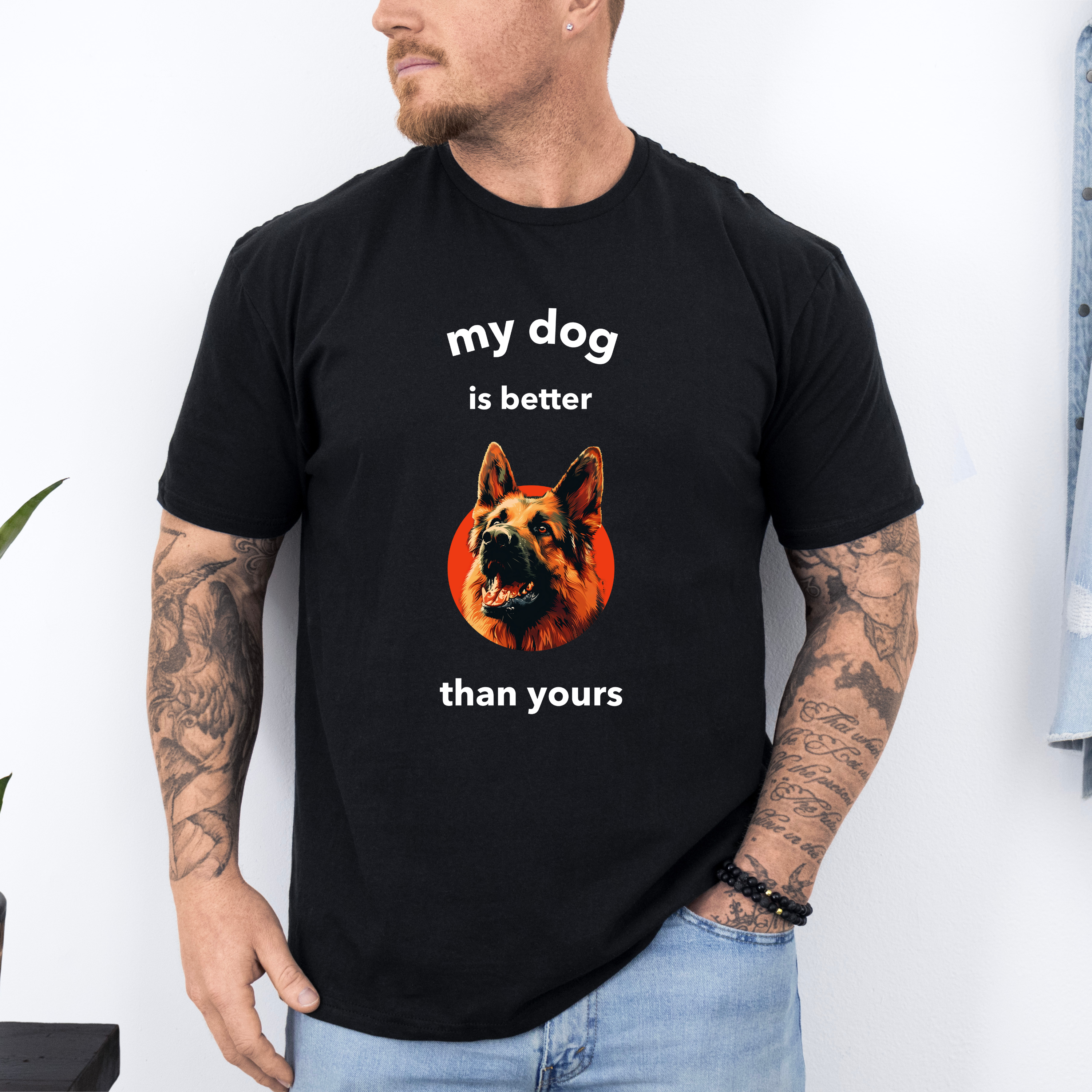 Funny Dog T-Shirt, German Shepherd Shirt, Dog Dad Shirt, Unisex T-Shirt, Pet Lover Gift, Gift for Dog Owner, German Shepherd Tee, GSD shirt