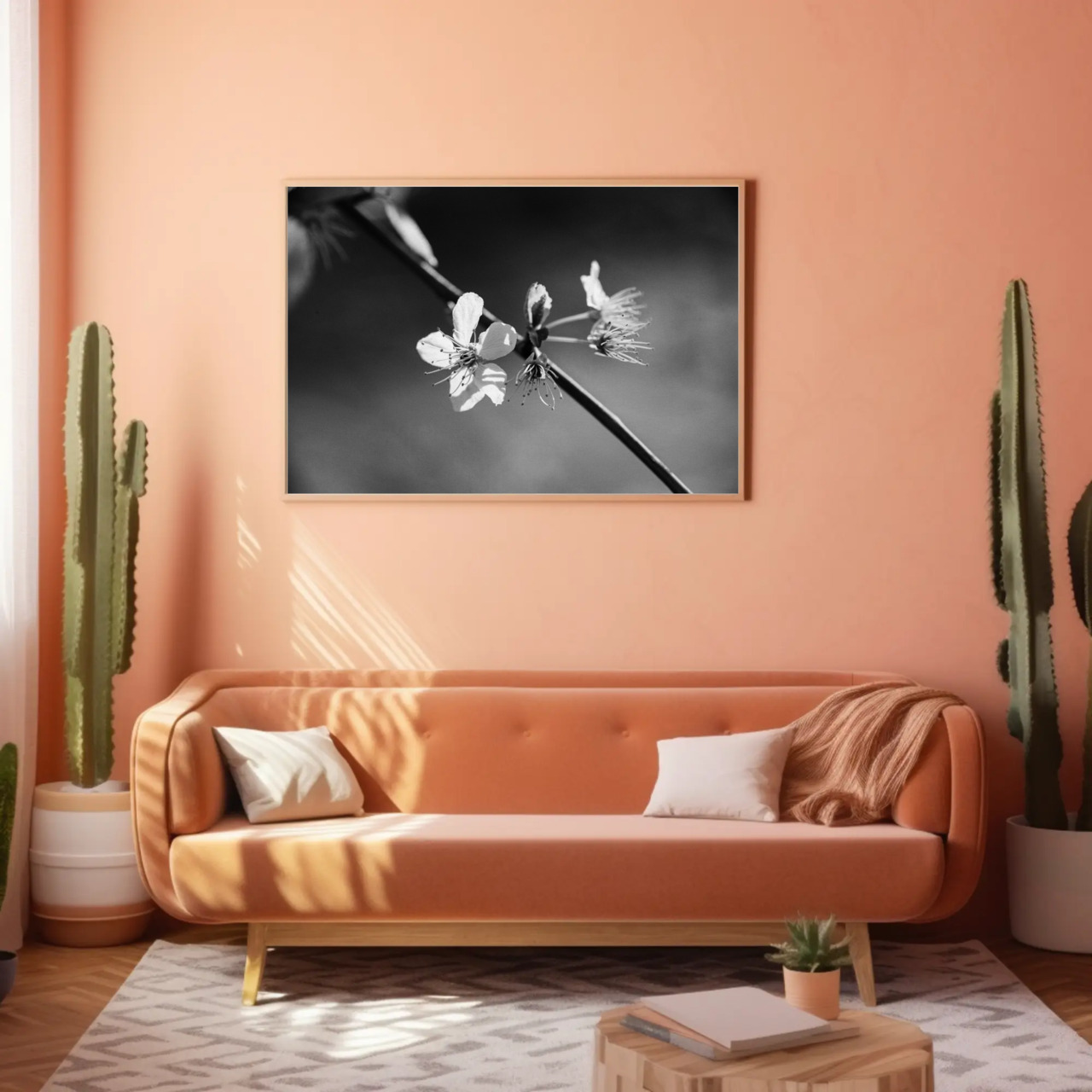 Elegant Black and White Floral Fine Art Print, Home Decor, Wall Art, Modern Decor, Gift for Art Lovers, Minimalist Art product thumbnail image