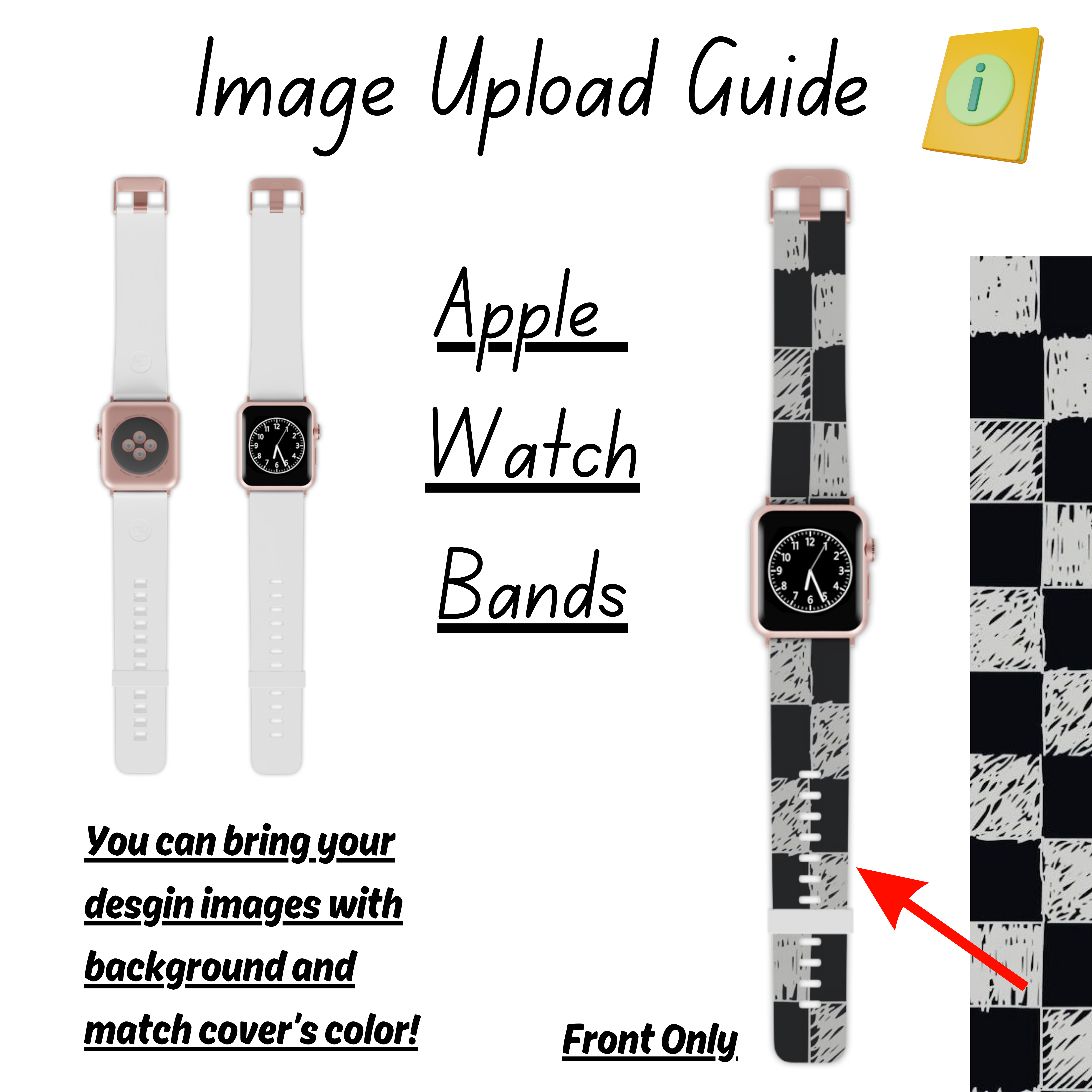Personalized Apple Watch Band, Minimalist Watch Strap, Fitness, Watch Accessory, Customizable Apple Watch Band, Unique Birthday Gift ideas product thumbnail image
