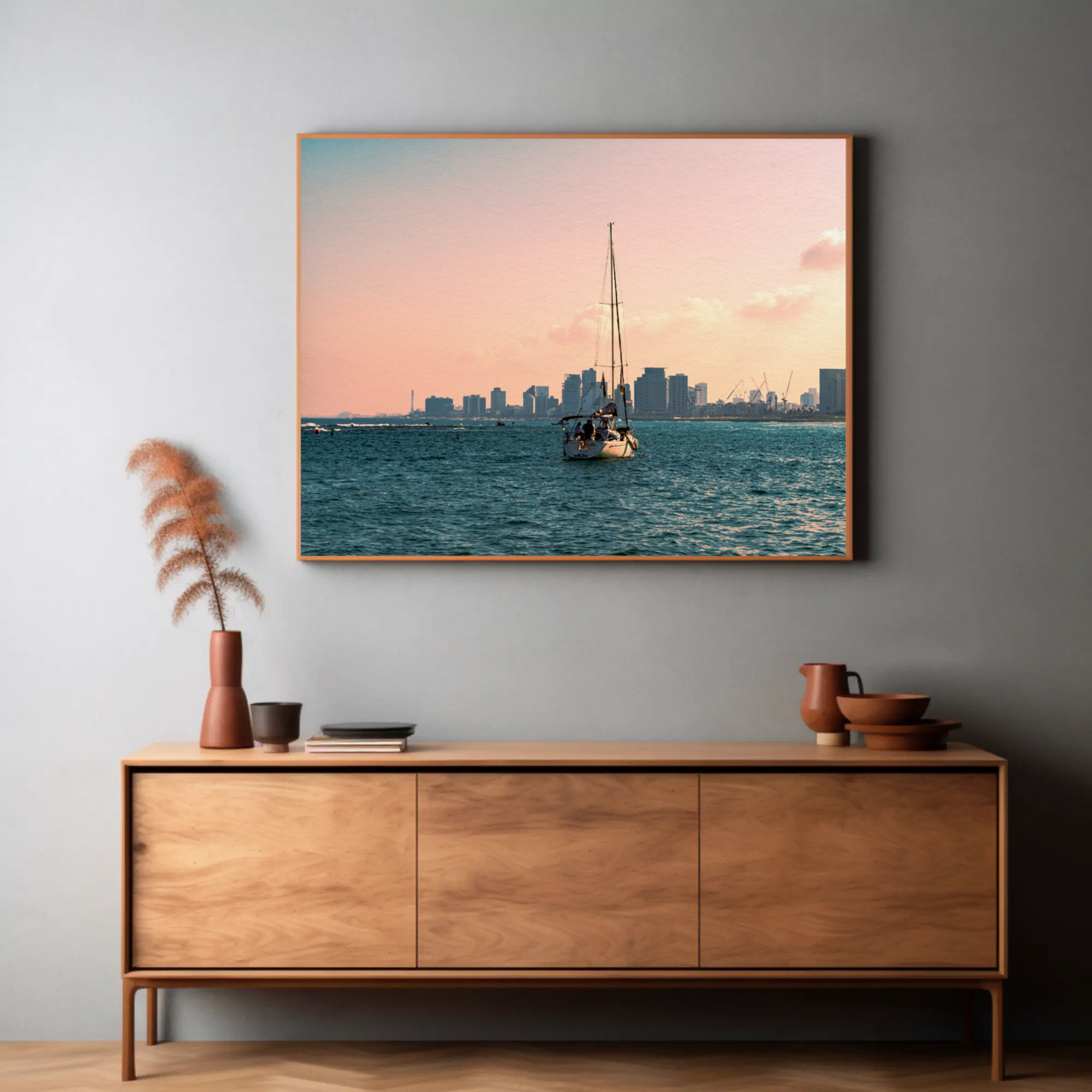 Coastal Sunset Fine Art Print, Beach Decor, Nautical Wall Art, Home Decoration, Gift for Art Lovers product thumbnail image