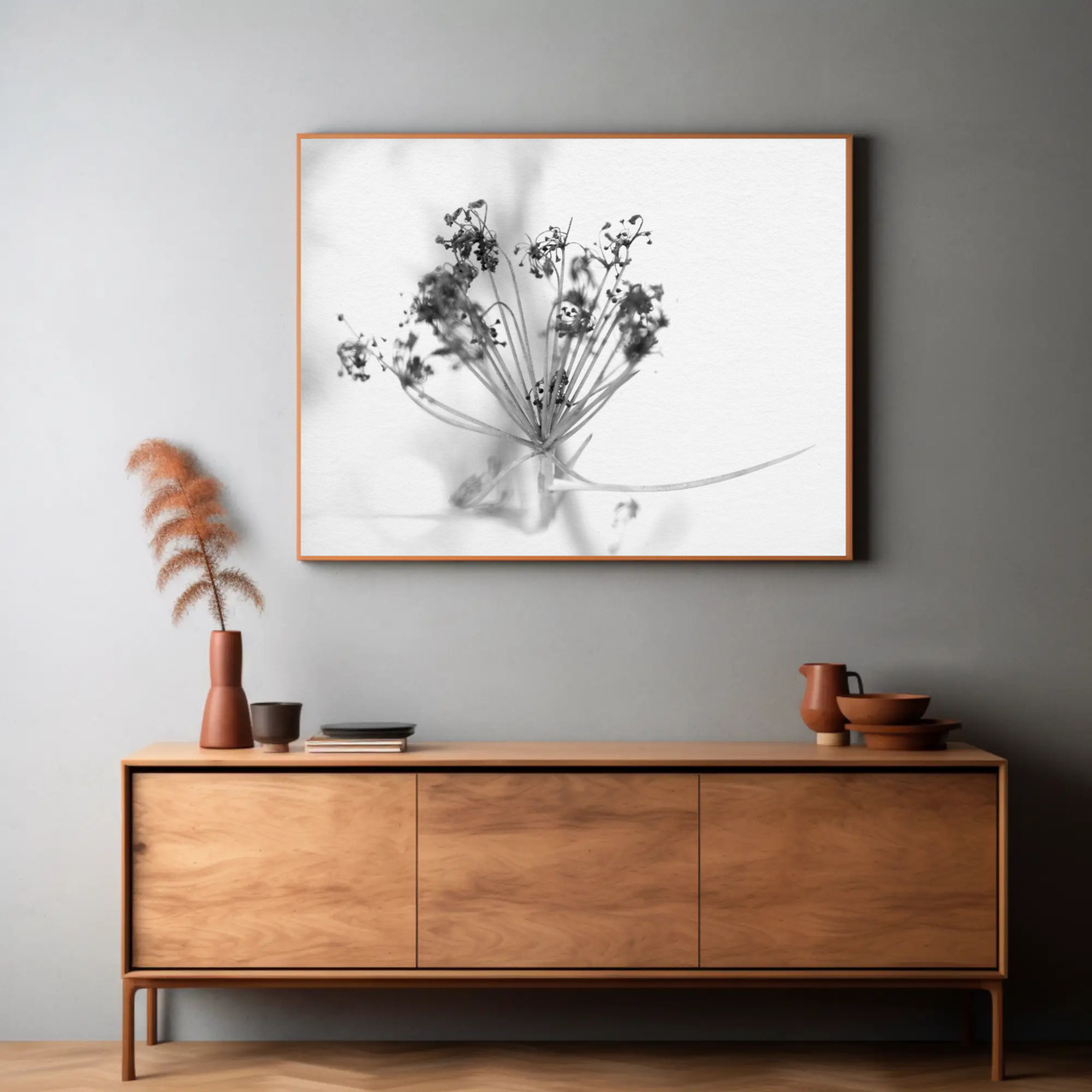 Elegant Black and White Flower Art Print, Framed Wall Decor, Botanical Home Decor, Minimalist Artwork, Gift for Nature Lovers product thumbnail image Elegant Black and White Flower Art Print, Framed Wall Decor, Botanical Home Decor, Minimalist Artwork, Gift for Nature Lovers product thumbnail image