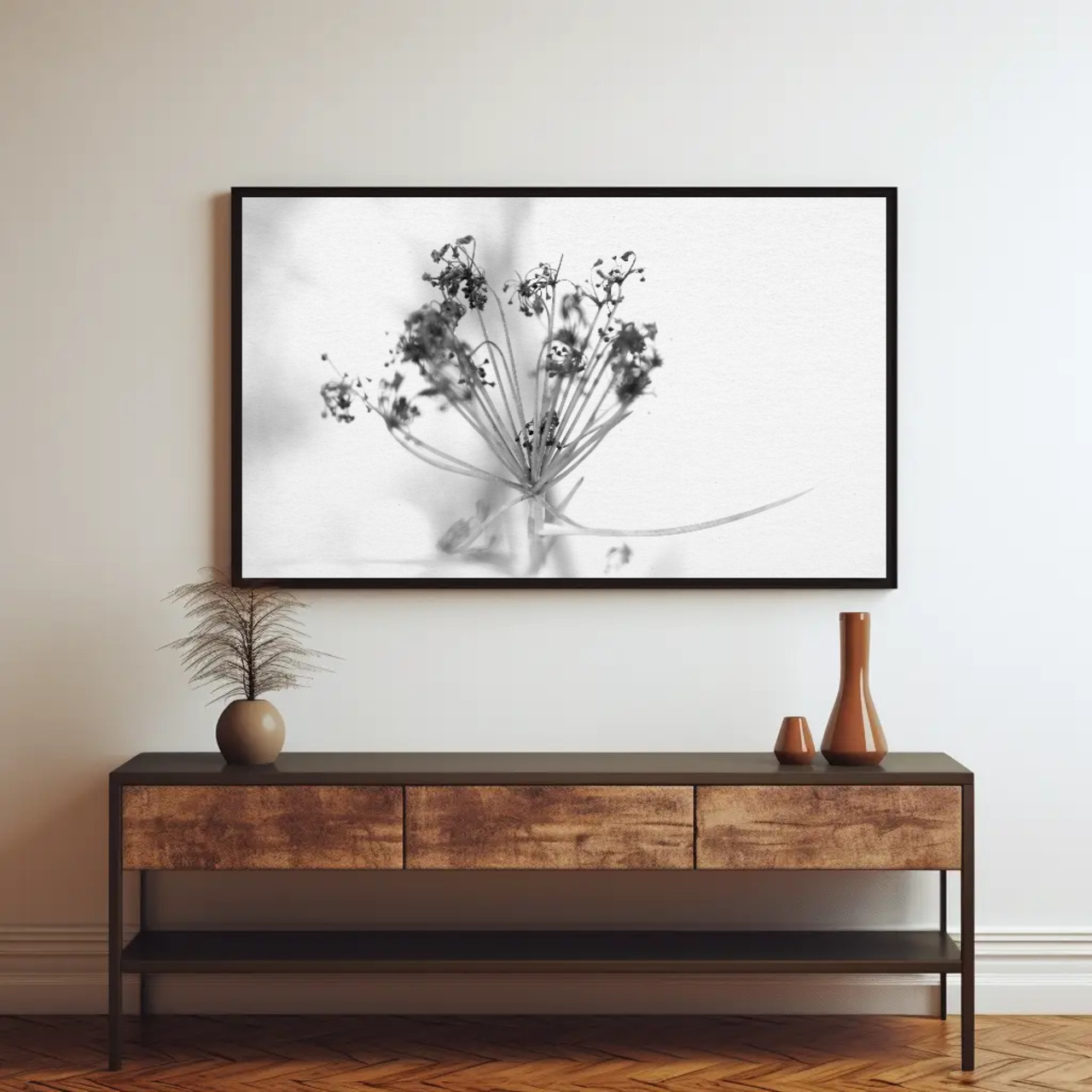 Elegant Black and White Flower Art Print, Framed Wall Decor, Botanical Home Decor, Minimalist Artwork, Gift for Nature Lovers product thumbnail image Elegant Black and White Flower Art Print, Framed Wall Decor, Botanical Home Decor, Minimalist Artwork, Gift for Nature Lovers product thumbnail image
