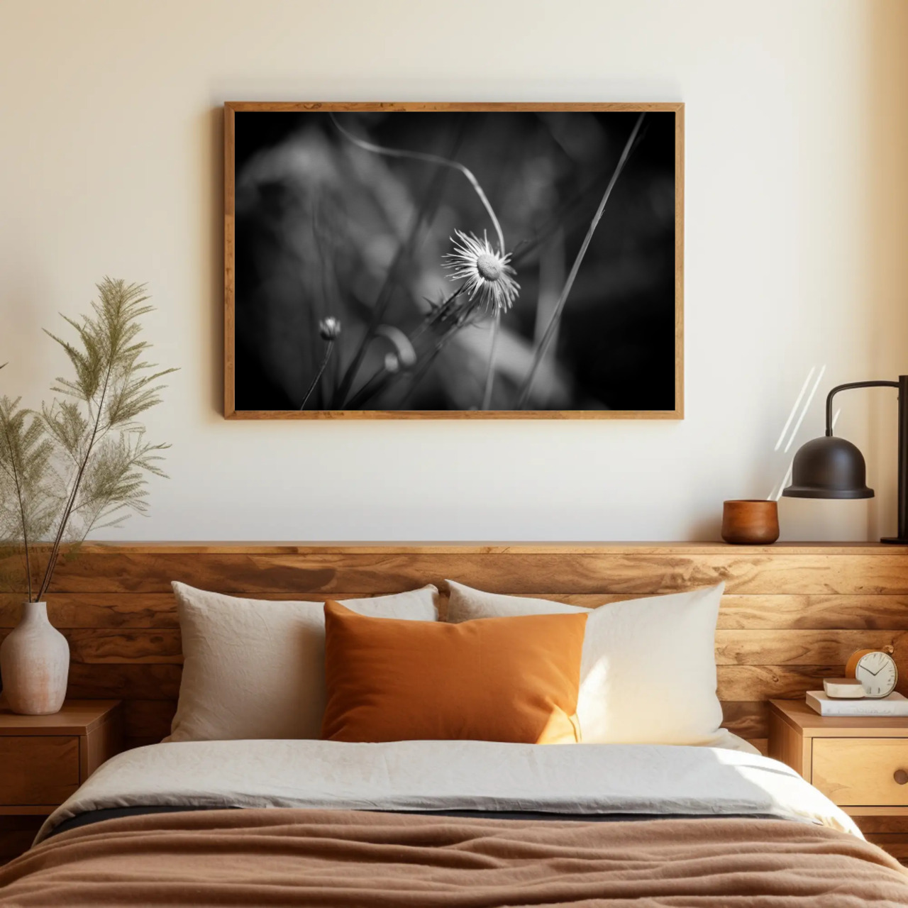 Elegant Floral Fine Art Prints, Nature Wall Decor, Black &amp; White Photography, Home Office Art, Gift for Nature Lovers product thumbnail image