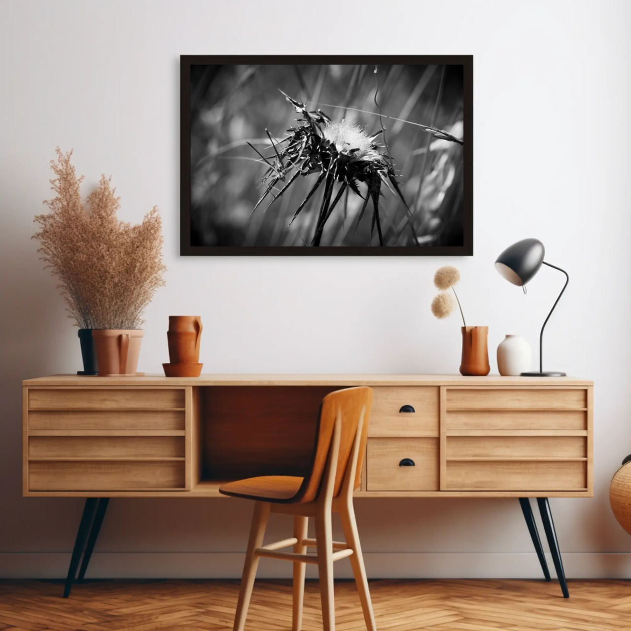 Monochrome Fine Art Prints with Passepartout Frame, Nature Decor, Wall Art, Gift Ideas, Office Decor, Home Aesthetic product thumbnail image