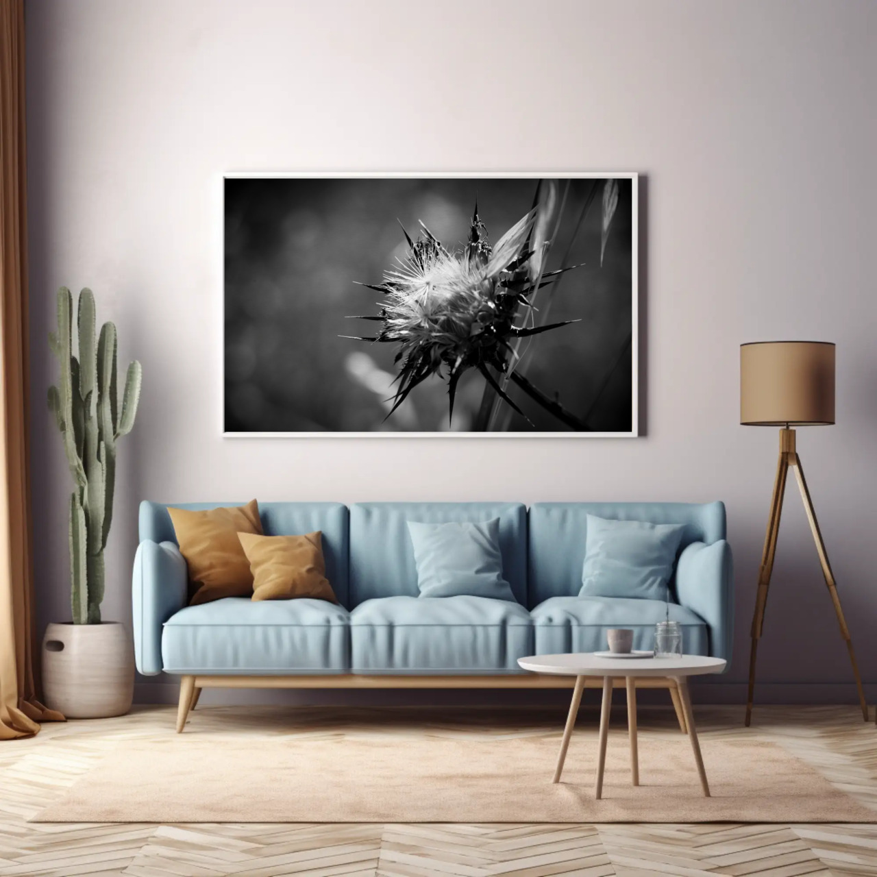 Elegant Floral Fine Art Print for Home Decor, Black and White Wall Art, Stylish Gift, Modern Aesthetic Decor, Nature-Inspired Artwork product thumbnail image