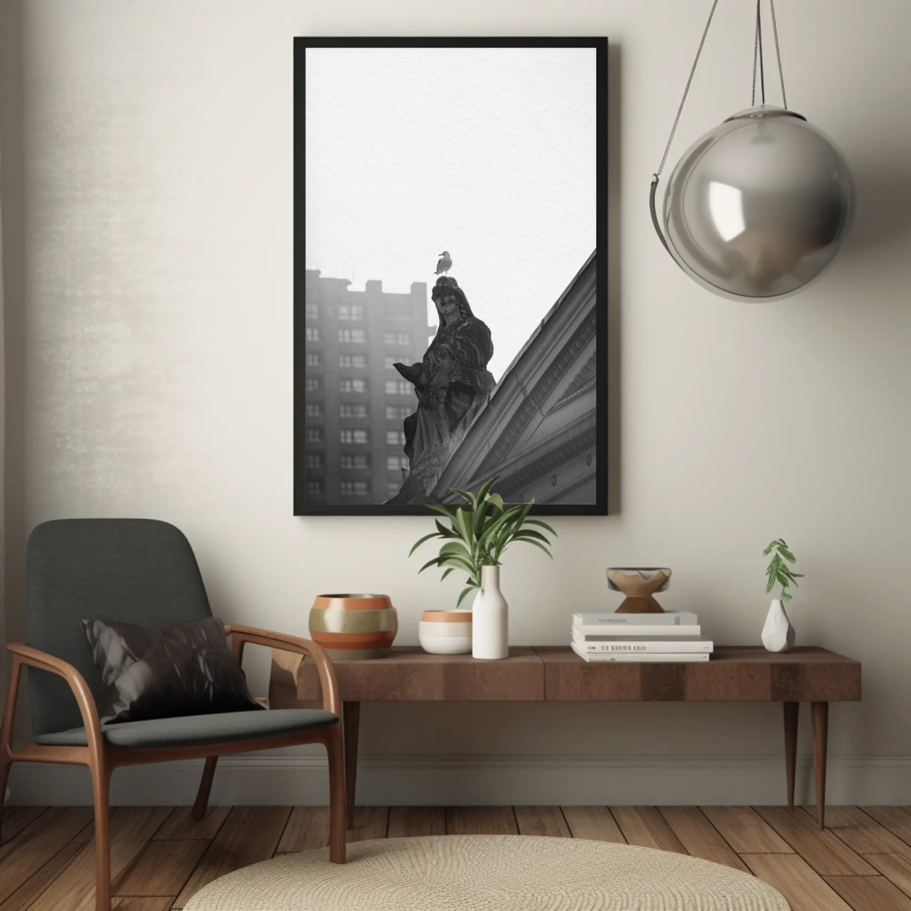 Elegant Framed Art Print, Black and White Wall Decor, Modern Home Artwork, Gallery Style Framed Print, Unique Gift Idea product thumbnail image