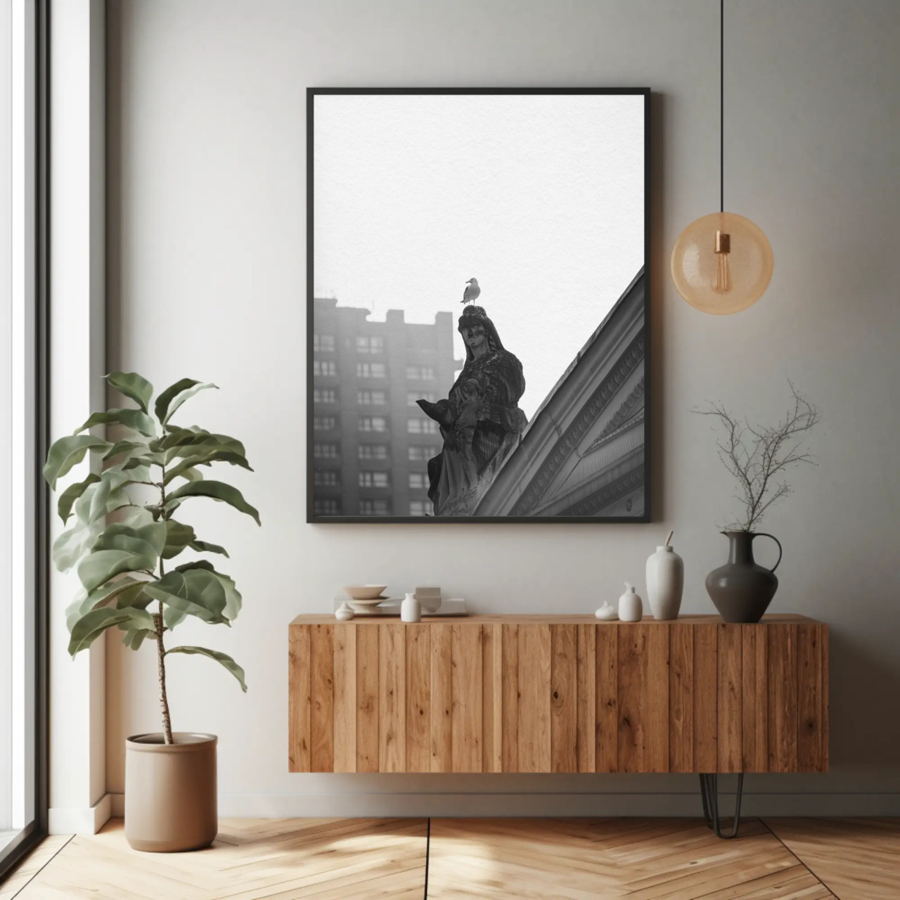 Elegant Framed Art Print, Black and White Wall Decor, Modern Home Artwork, Gallery Style Framed Print, Unique Gift Idea product thumbnail image