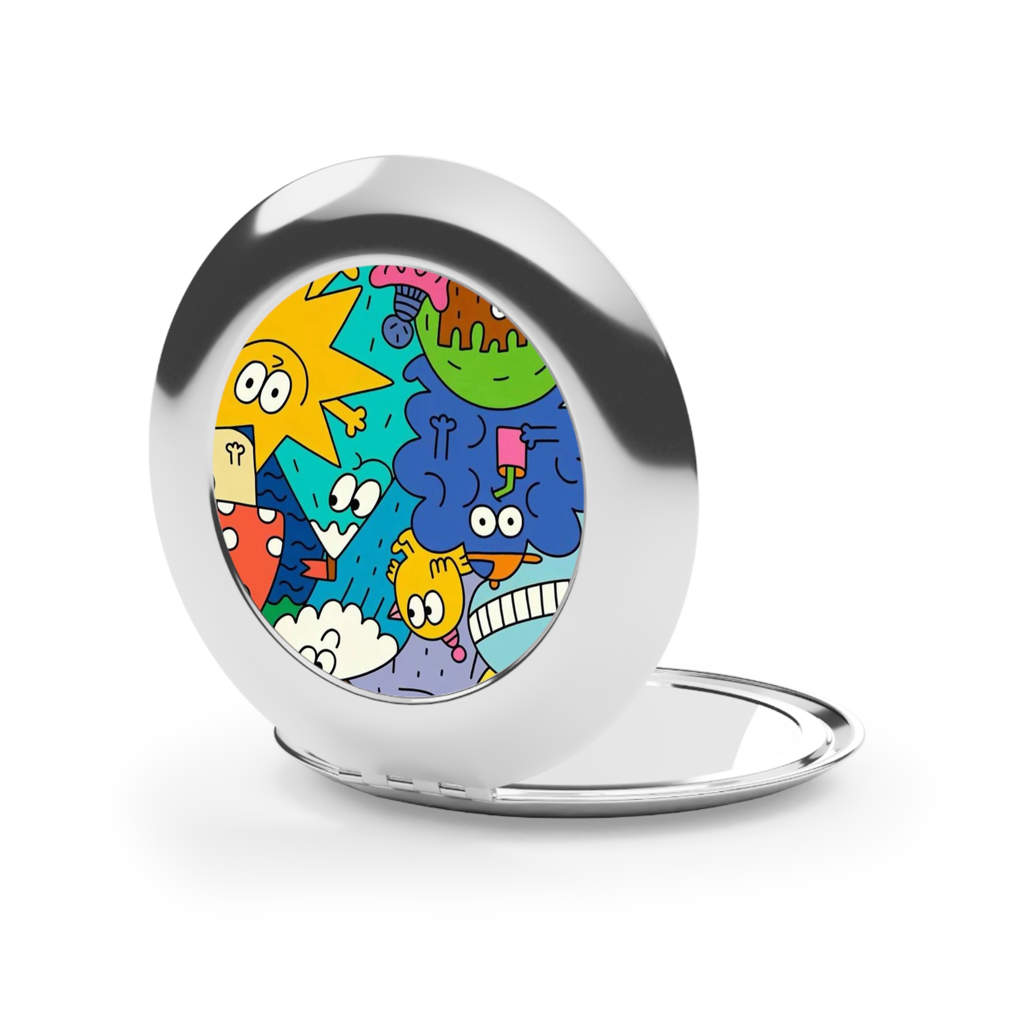 Personalized Compact Travel Mirror, Portable Set, Aesthetic Travel Accessory, Pocket Mirror, Stylish Cosmetic, Traveler Essentials, Gift for Her product thumbnail image
